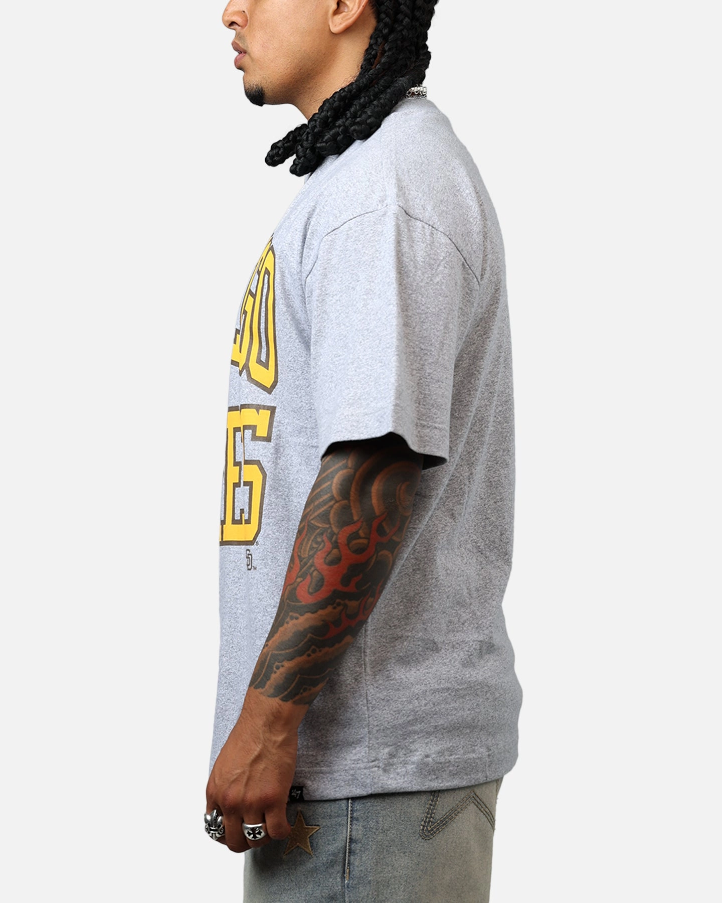 47 Brand San Diego Padres Stack T-Shirt Grey