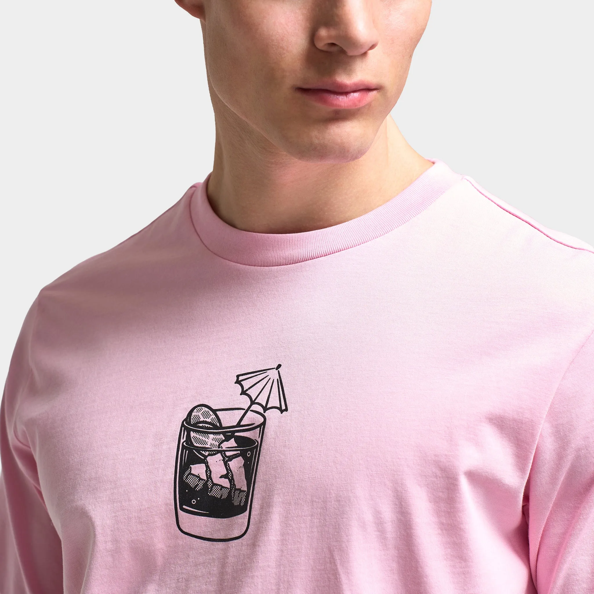 adidas Lounge Drinks Graphic T-Shirt / True Pink