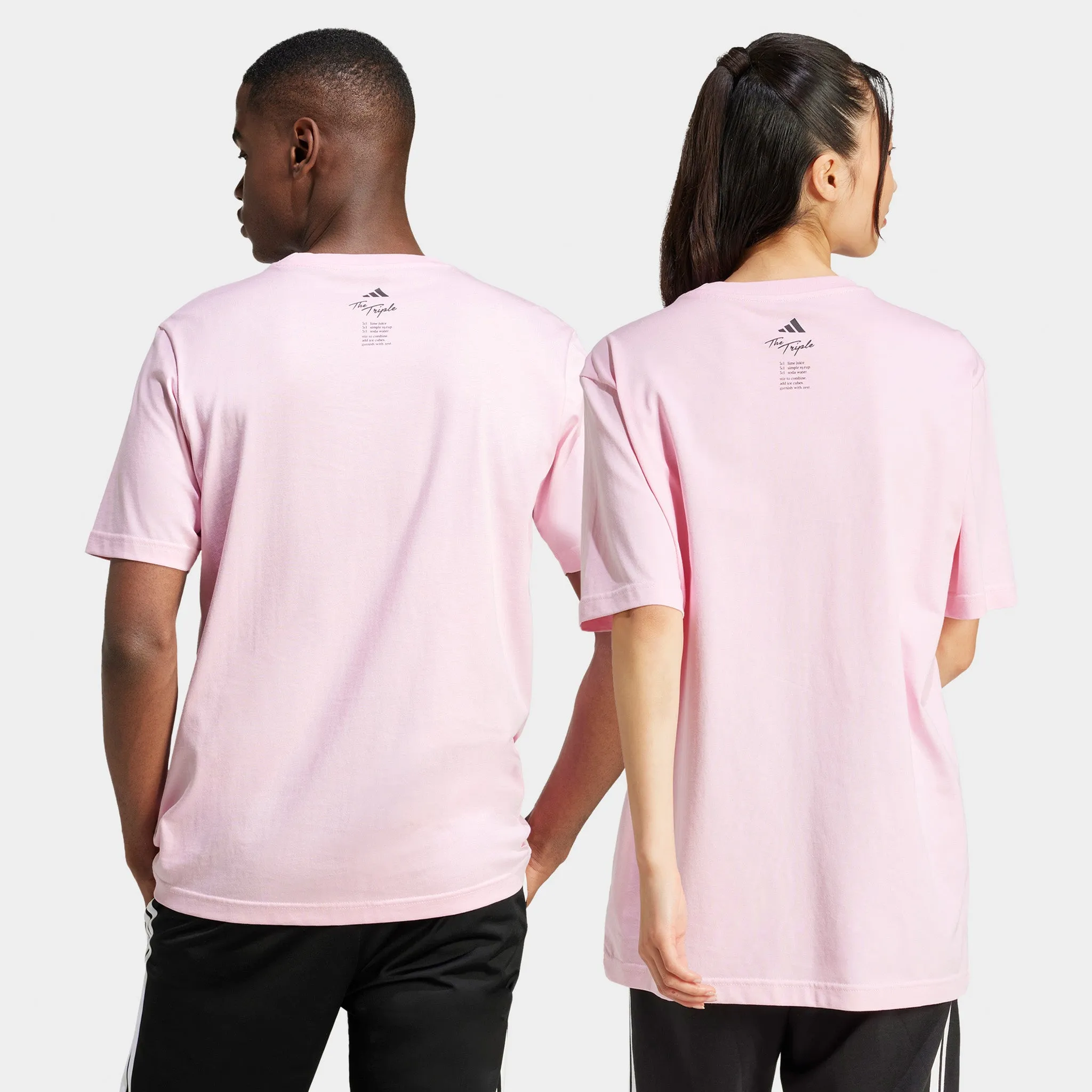 adidas Lounge Drinks Graphic T-Shirt / True Pink