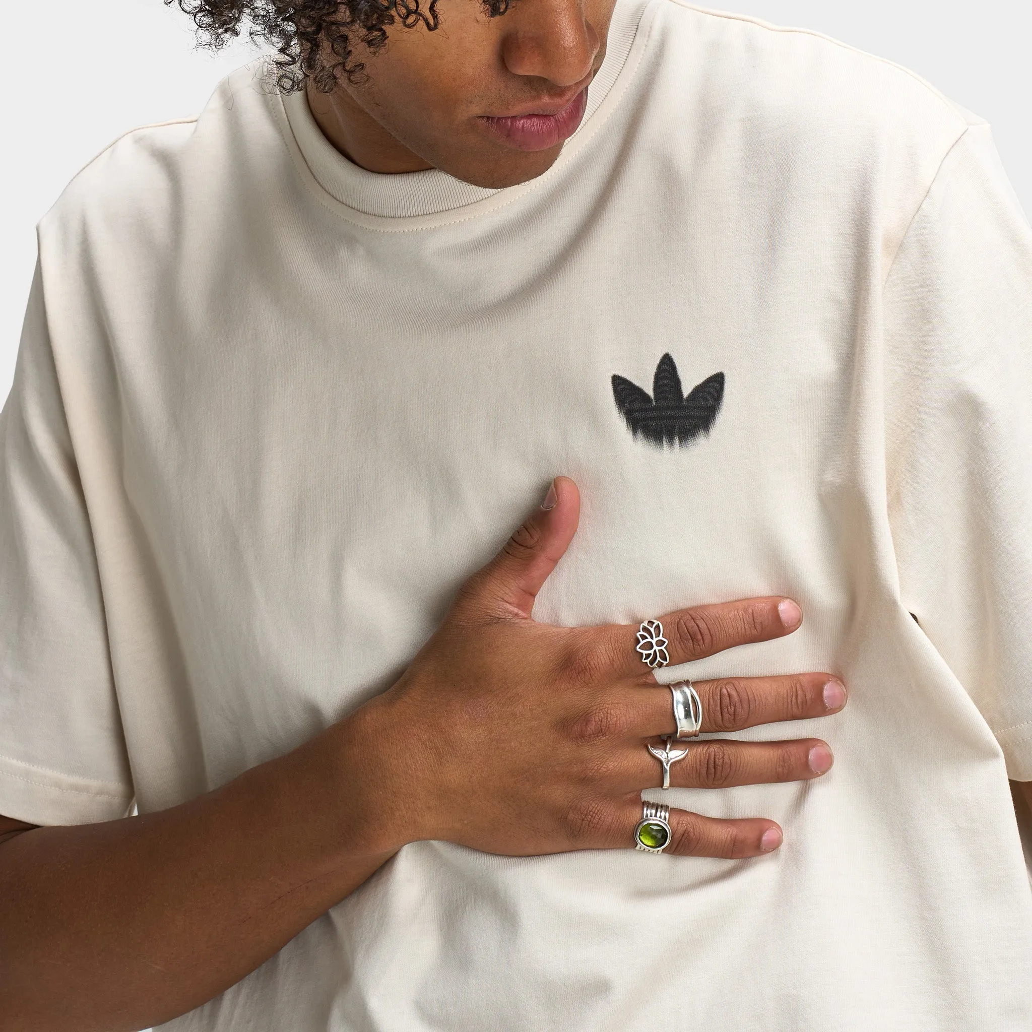adidas Skeleton Graphic T-Shirt / Wonder White
