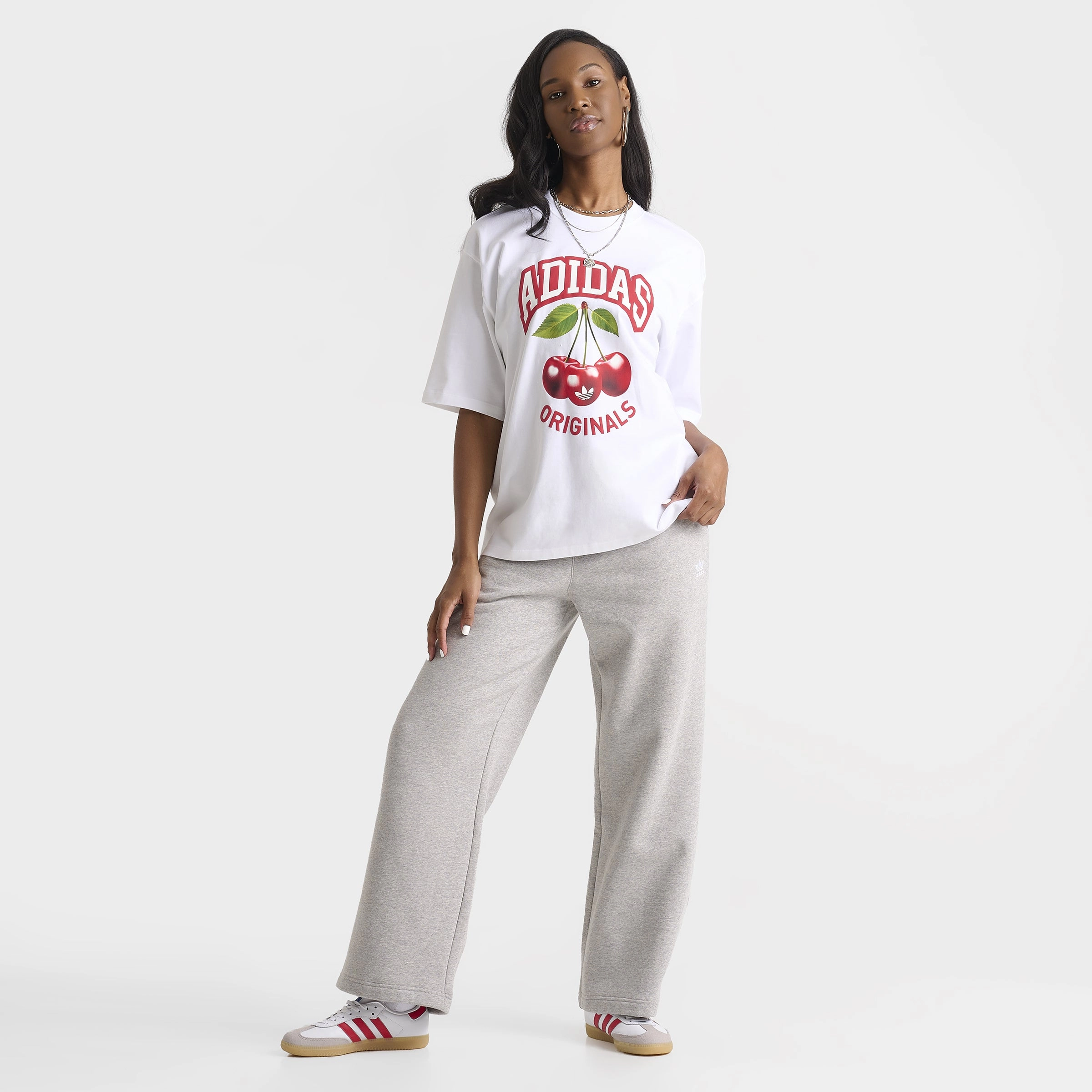 adidas Women's Cherry Boyfriend Tee / Wonder White
