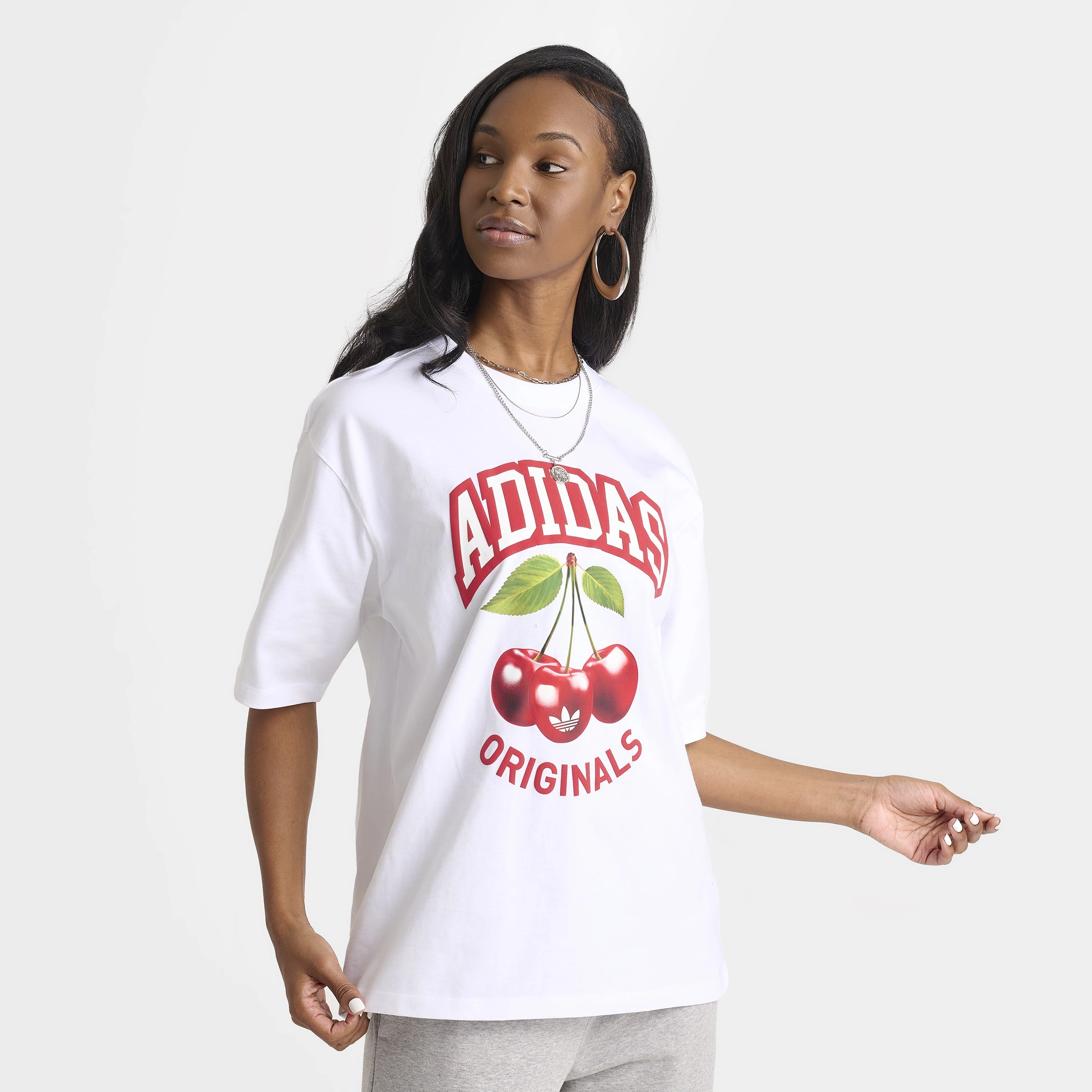 adidas Women's Cherry Boyfriend Tee / Wonder White