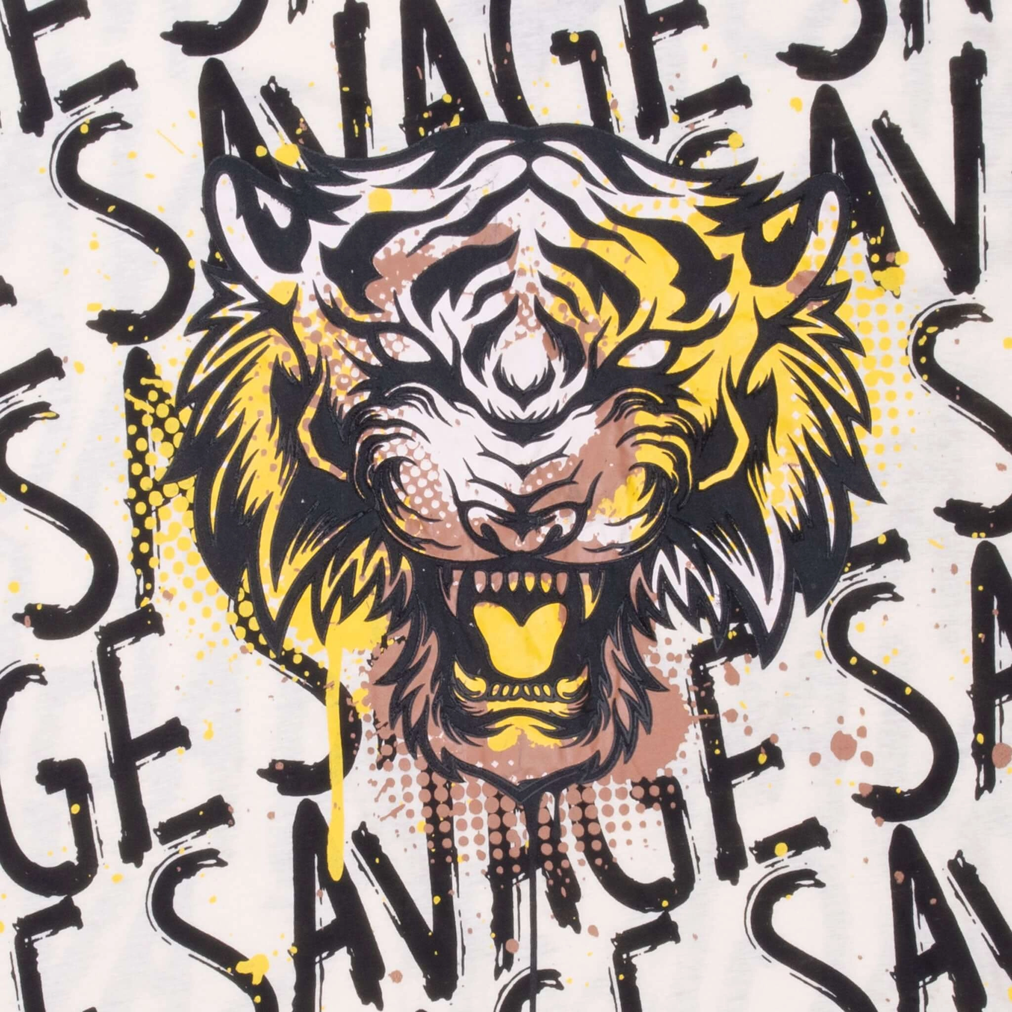 ALL OVER PRINT TIGER SAVAGE SOUTHPOLE TEE SHIRT 2XL DEADSTOCK NOS