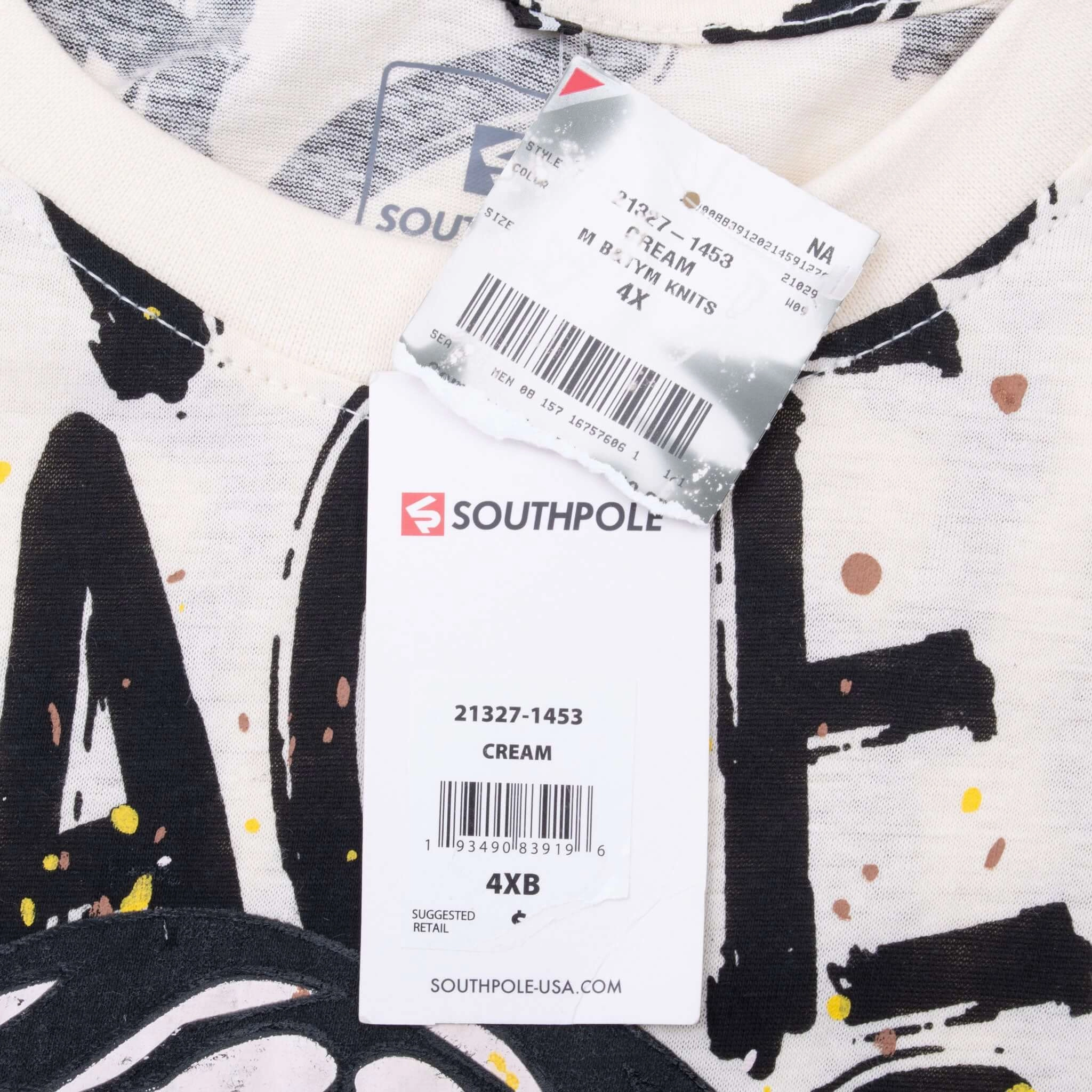 ALL OVER PRINT TIGER SAVAGE SOUTHPOLE TEE SHIRT 2XL DEADSTOCK NOS