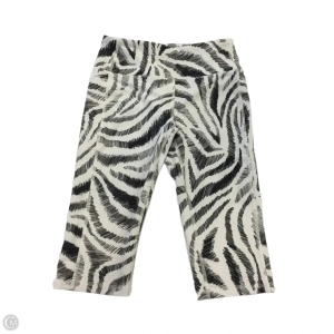Athletic Capris By Dsg Outerwear In Cream & Grey, Size: M