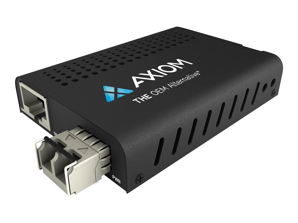 Axiom Mini - Fiber media converter - 1GbE - over CAT 6a - 10GBase-ER, 10GBase-T - RJ-45 / LC single-mode - up to 24.9 miles - AXG99353