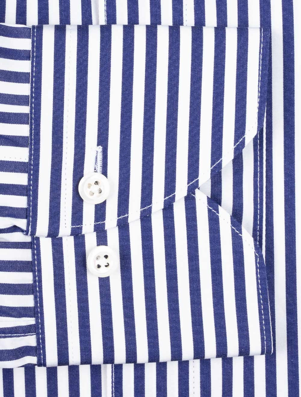 Barstripe Fitted Body Shirt Navy