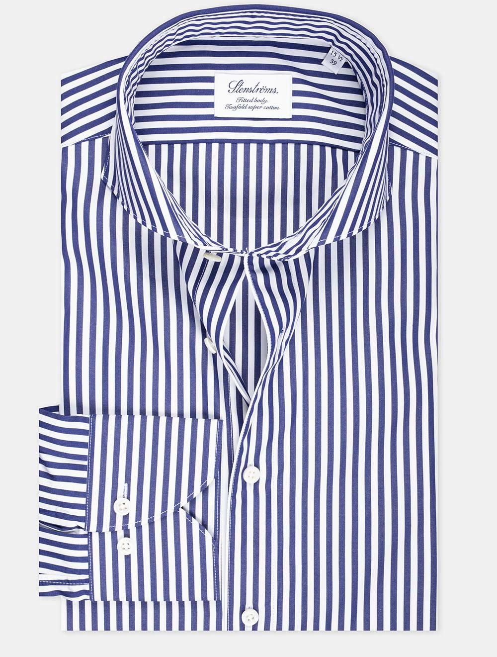 Barstripe Fitted Body Shirt Navy