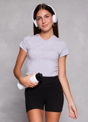 Basic Crew Neck Cropped Tee