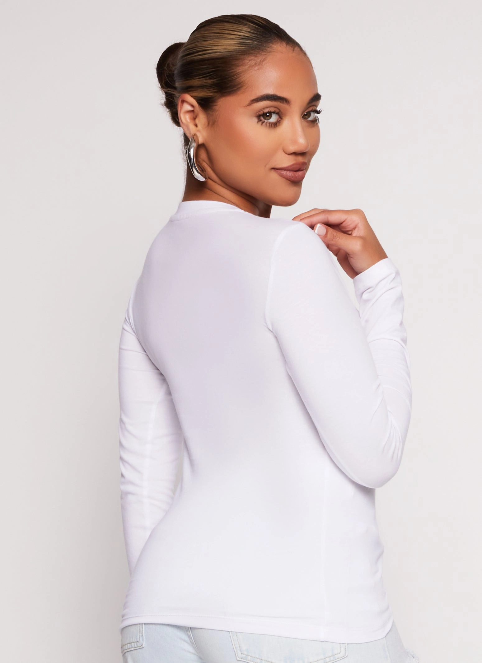 Basic Crew Neck Long Sleeve T Shirt