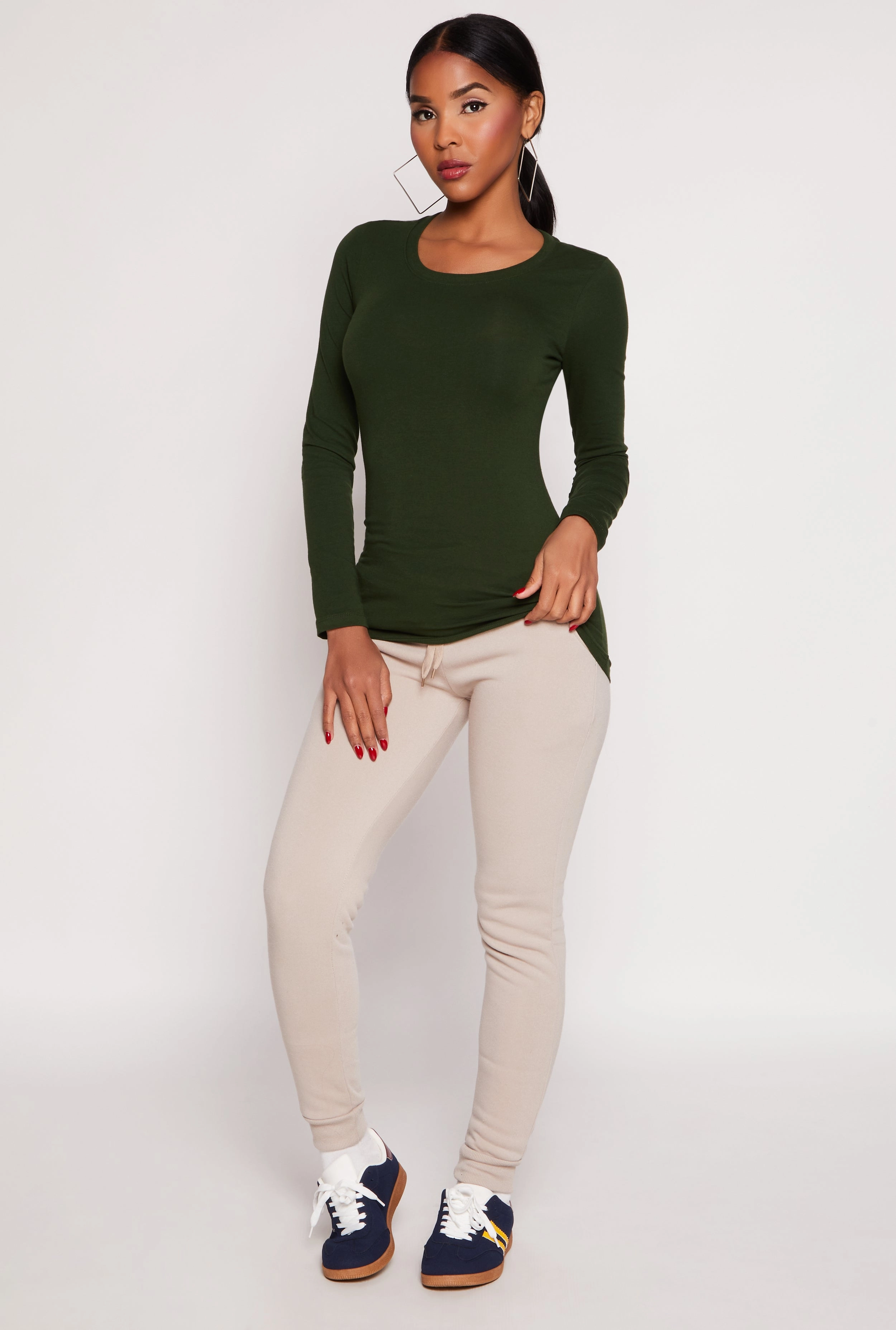Basic Crew Neck Long Sleeve Tee