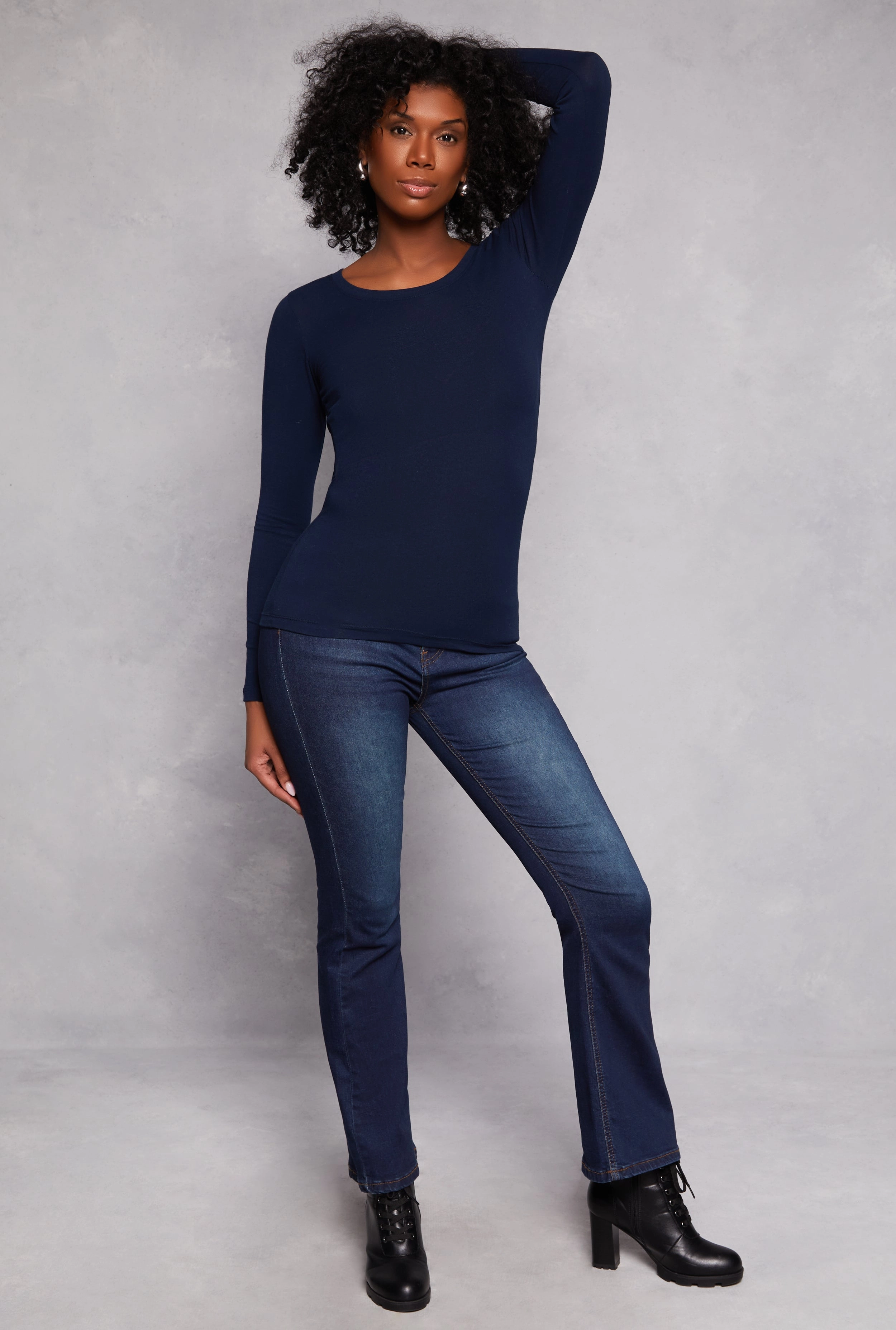 Basic Crew Neck Long Sleeve Tee
