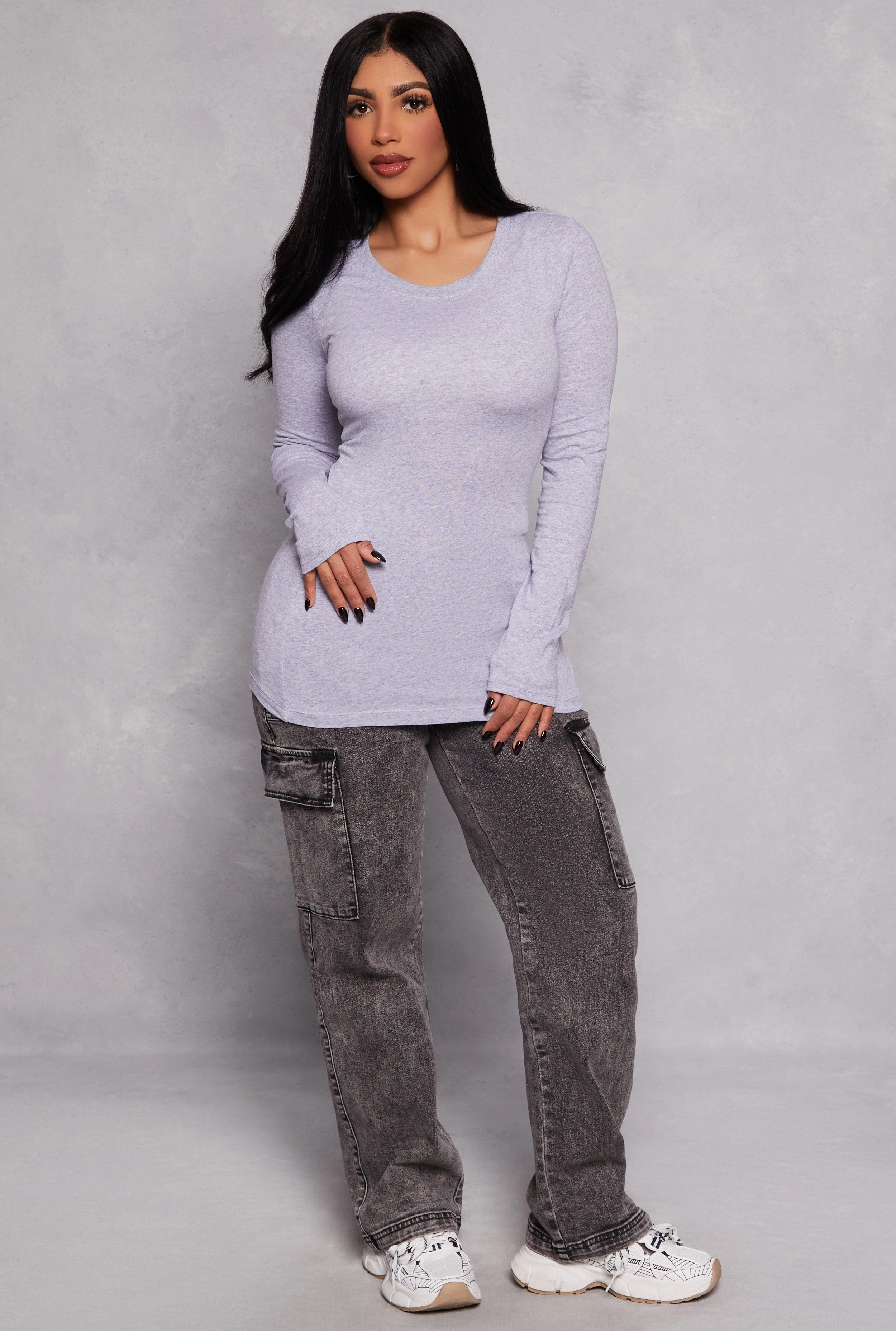 Basic Crew Neck Long Sleeve Tee