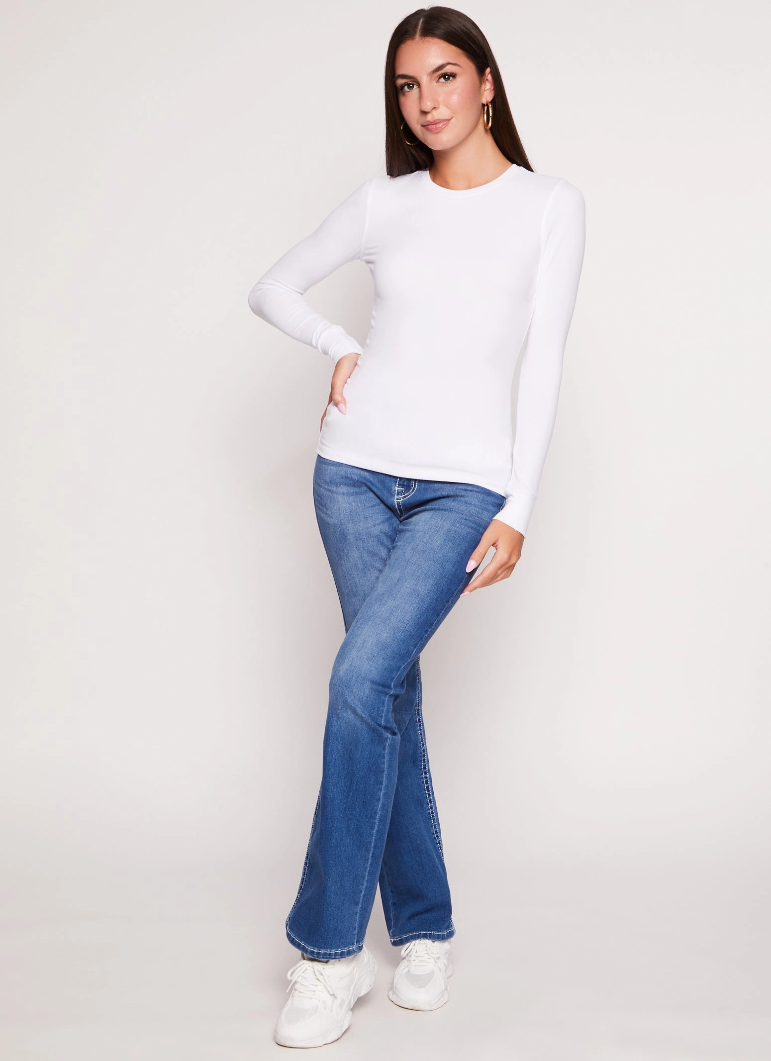 Basic Crew Neck Long Sleeve Top