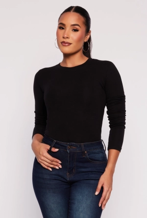 Basic High Neck Long Sleeve Tee