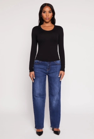 Basic Scoop Neck Long Sleeve Top