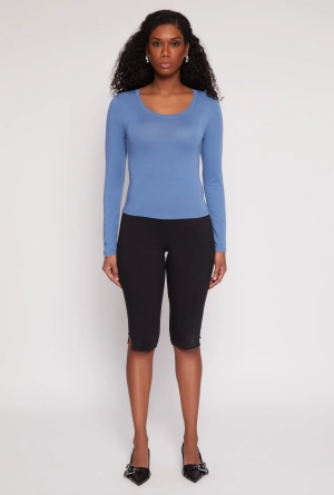 Basic Scoop Neck Long Sleeve Top