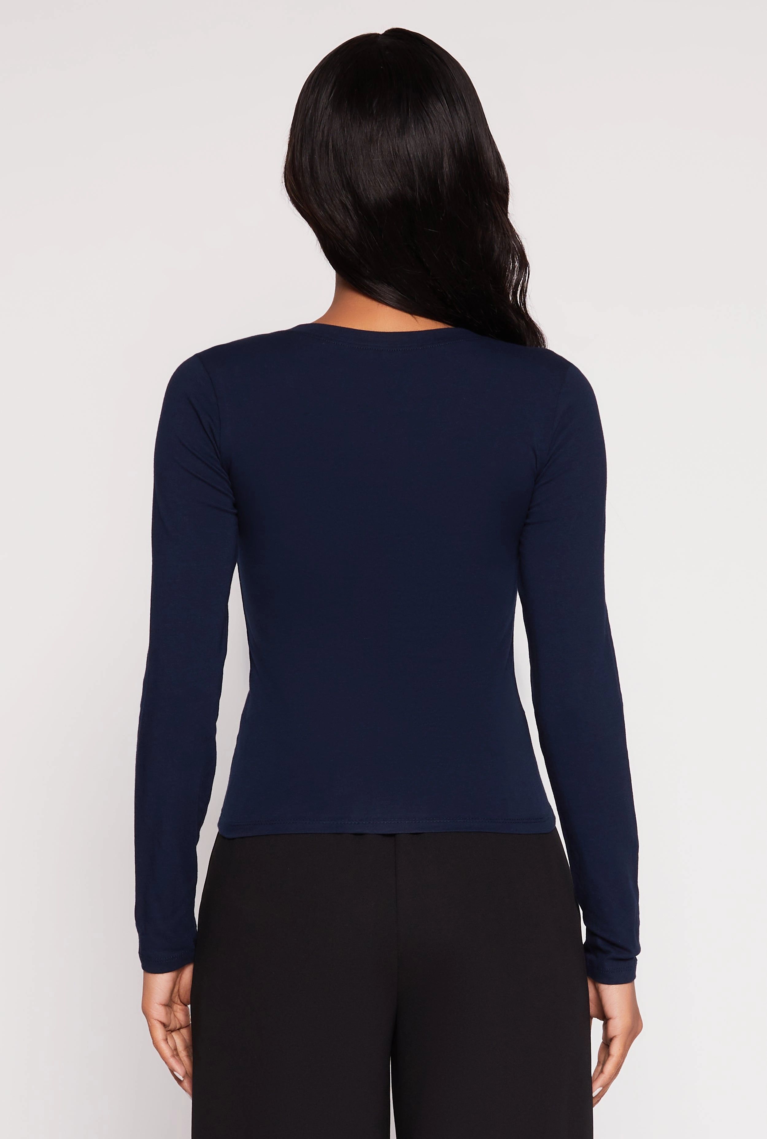 Basic Scoop Neck Long Sleeve Top