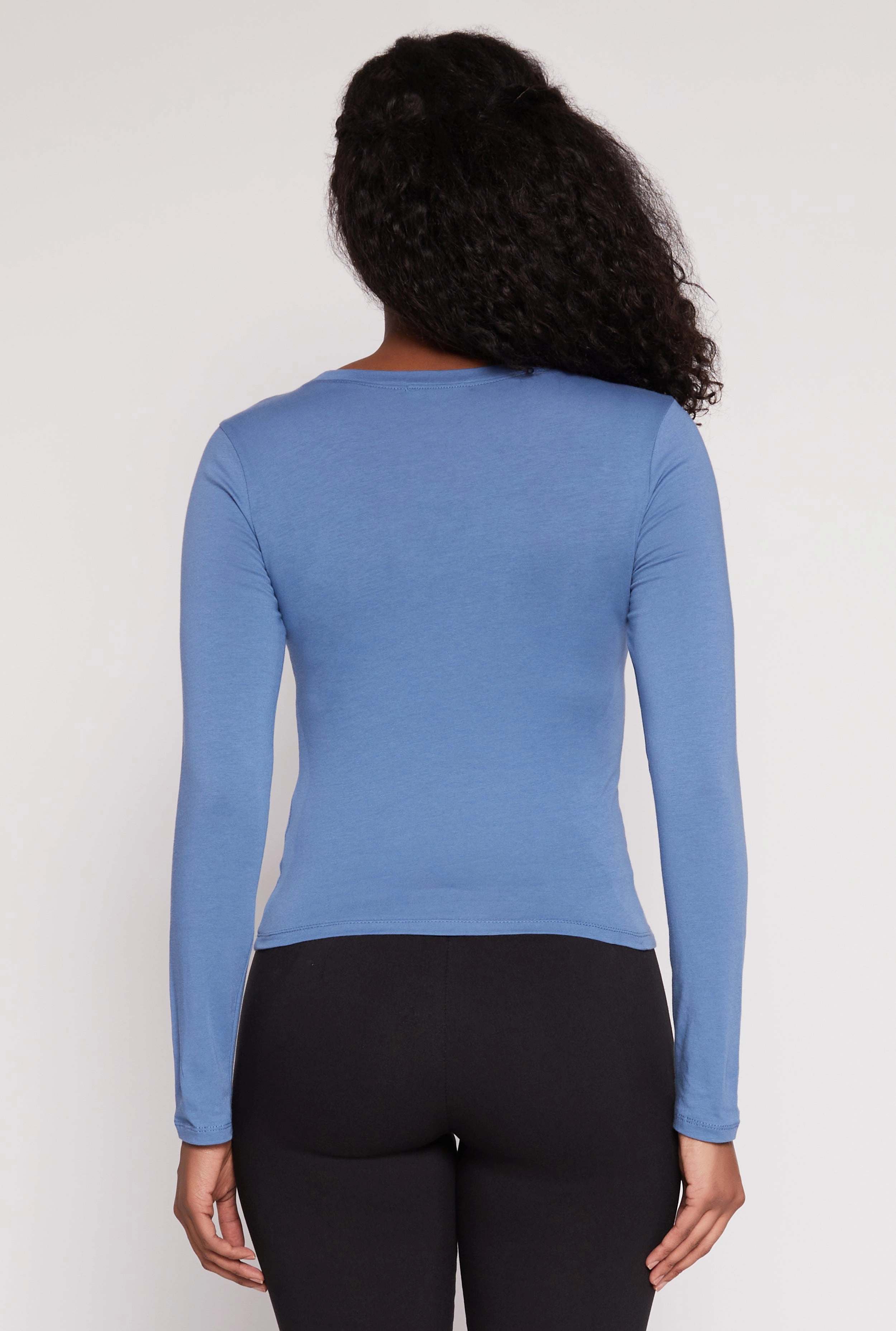 Basic Scoop Neck Long Sleeve Top