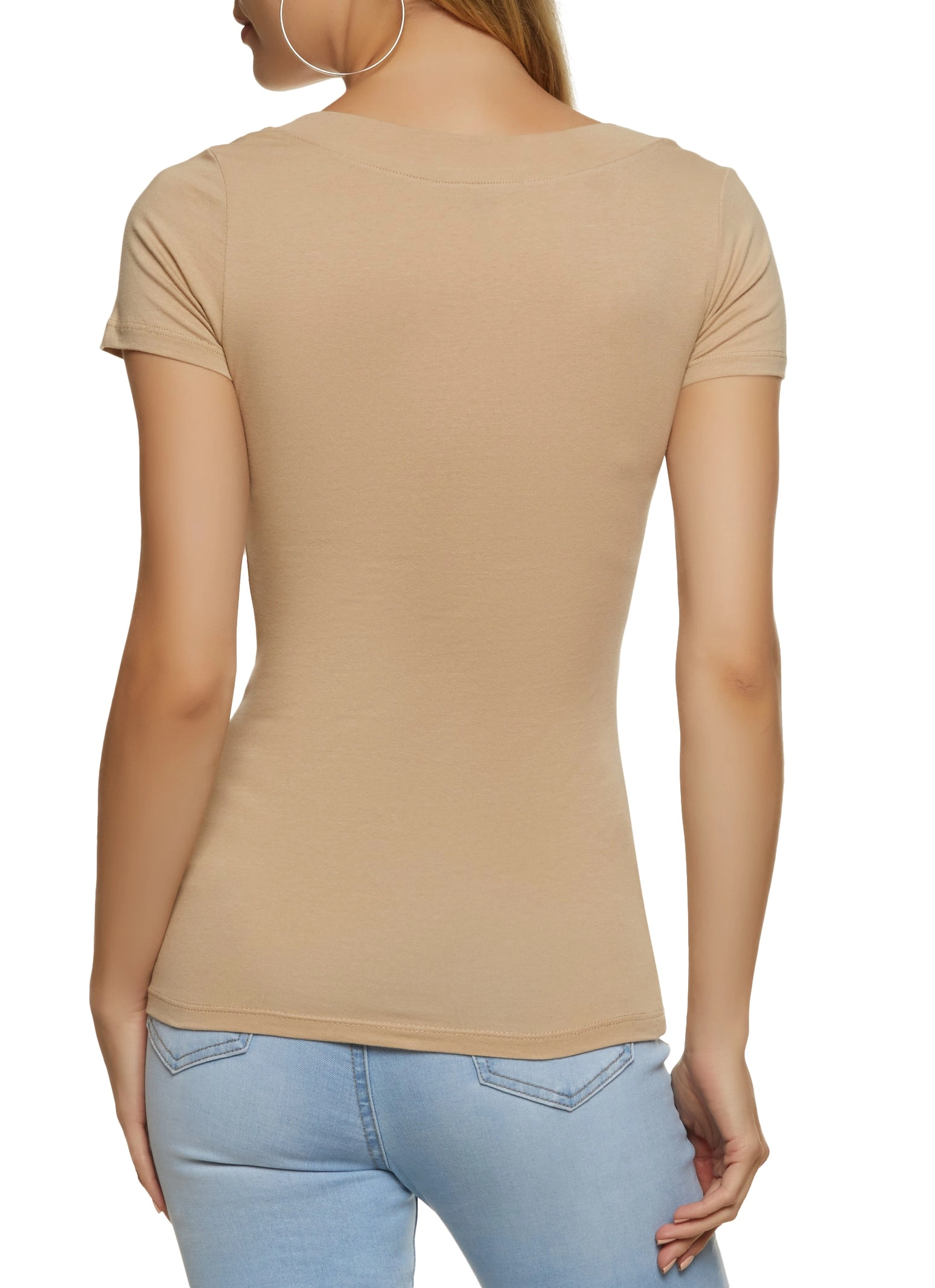 Basic V Neck Short Sleeve Tee