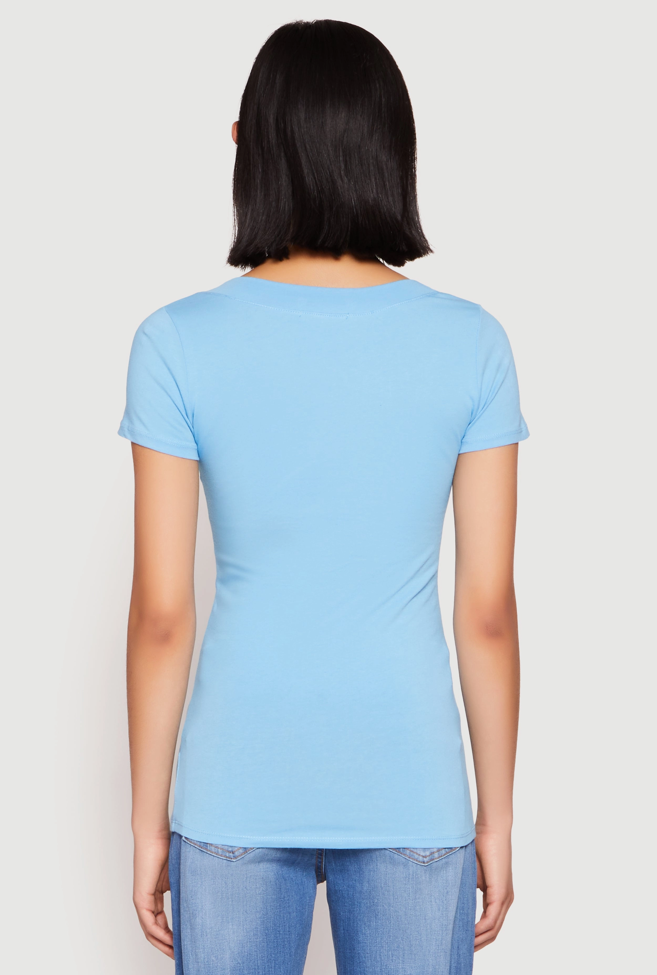 Basic V Neck Short Sleeve Tee