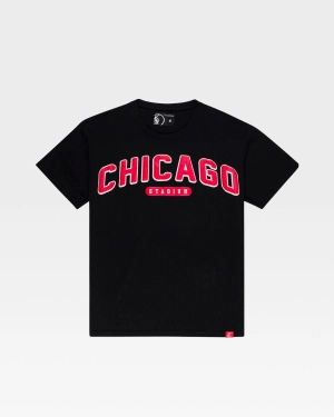Black and Red Chicago T Shirt BULLS