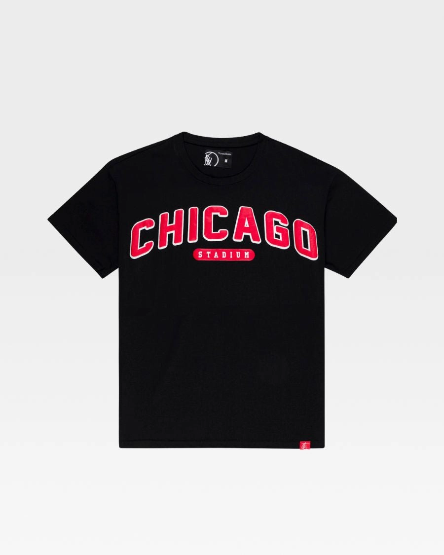 Black and Red Chicago T Shirt BULLS