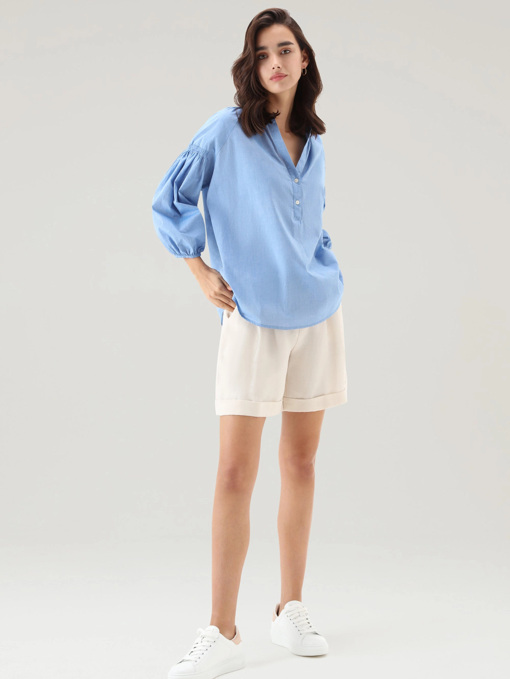 Blouse in Chambray Voluminous Indigo