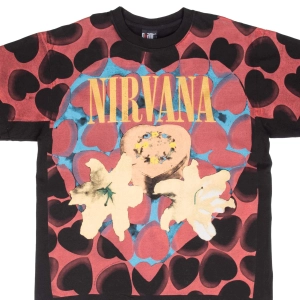 BOOTLEG ALL OVER PRINT NIRVANA HEART BOX 1993 TEE SHIRT XL MADE IN USA