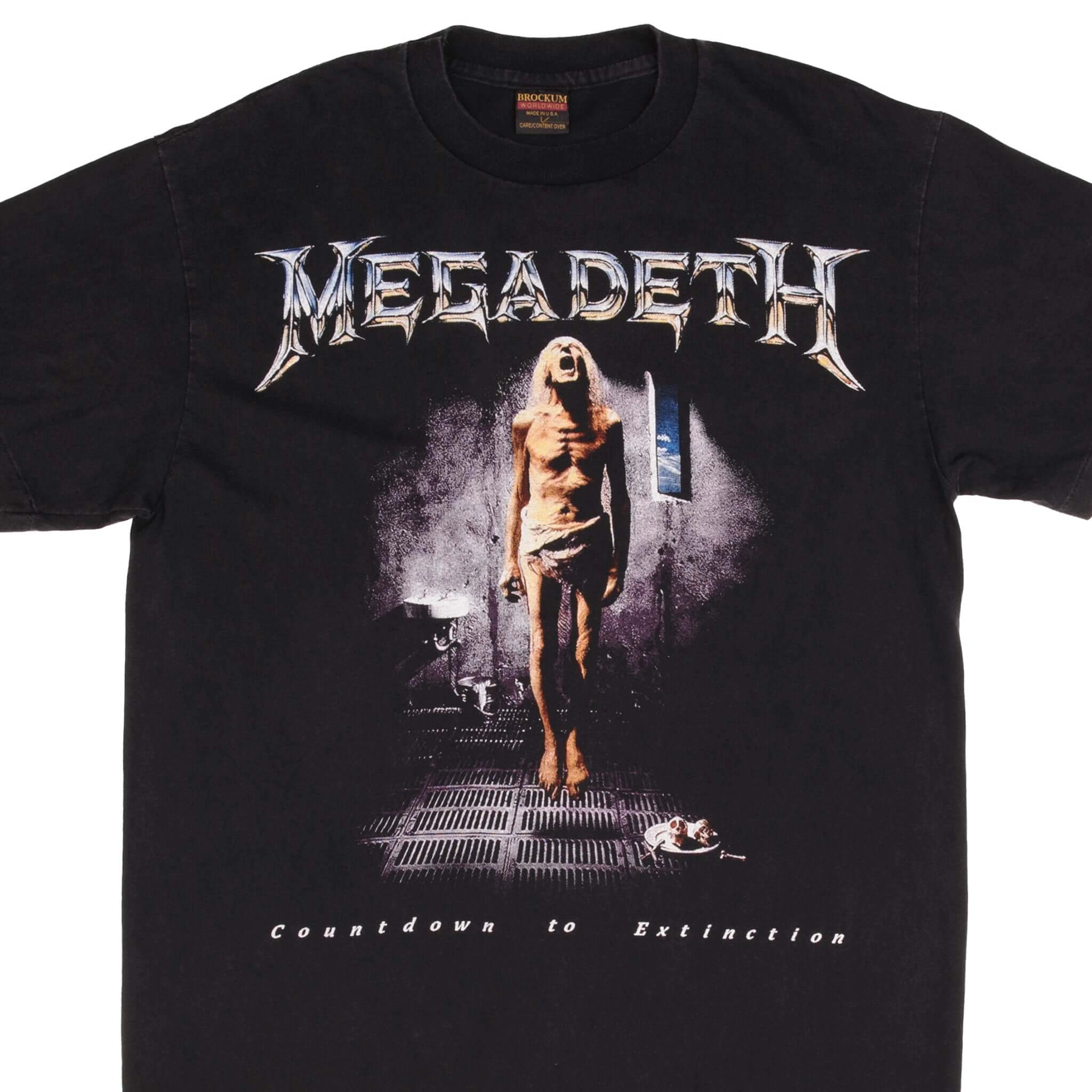 BOOTLEG MEGADETH COUNTDOWN TO EXTINCTION TEE SHIRT SIZE XL MADE IN USA