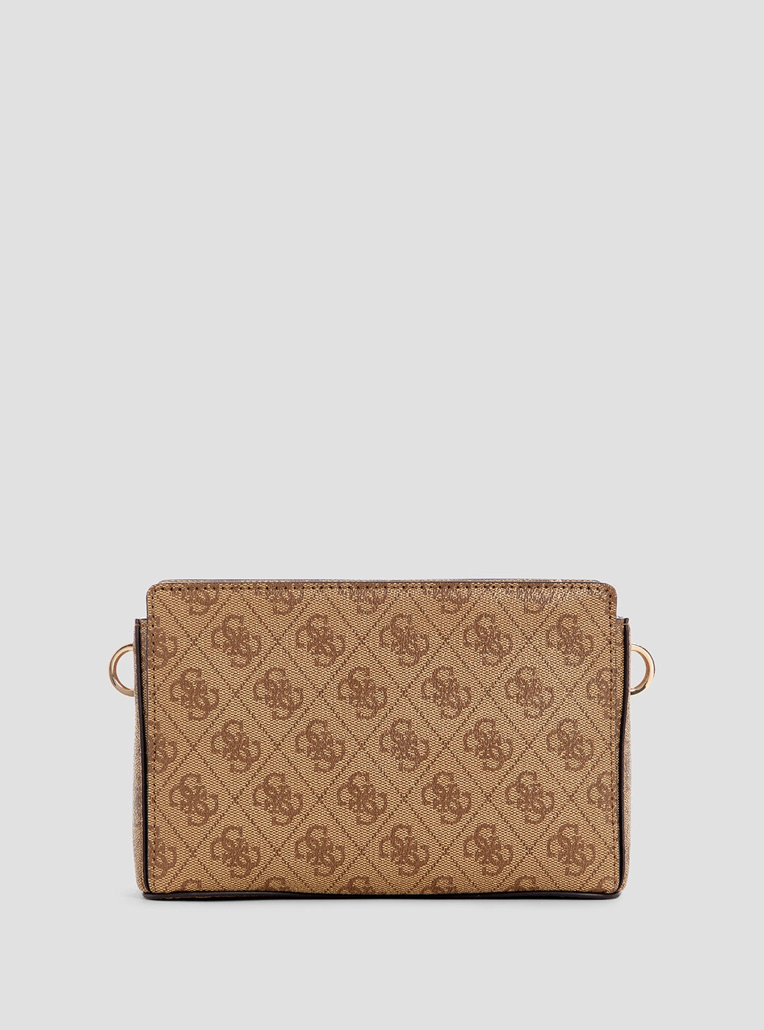Brown Logo Meridian Crossbody Top Zip