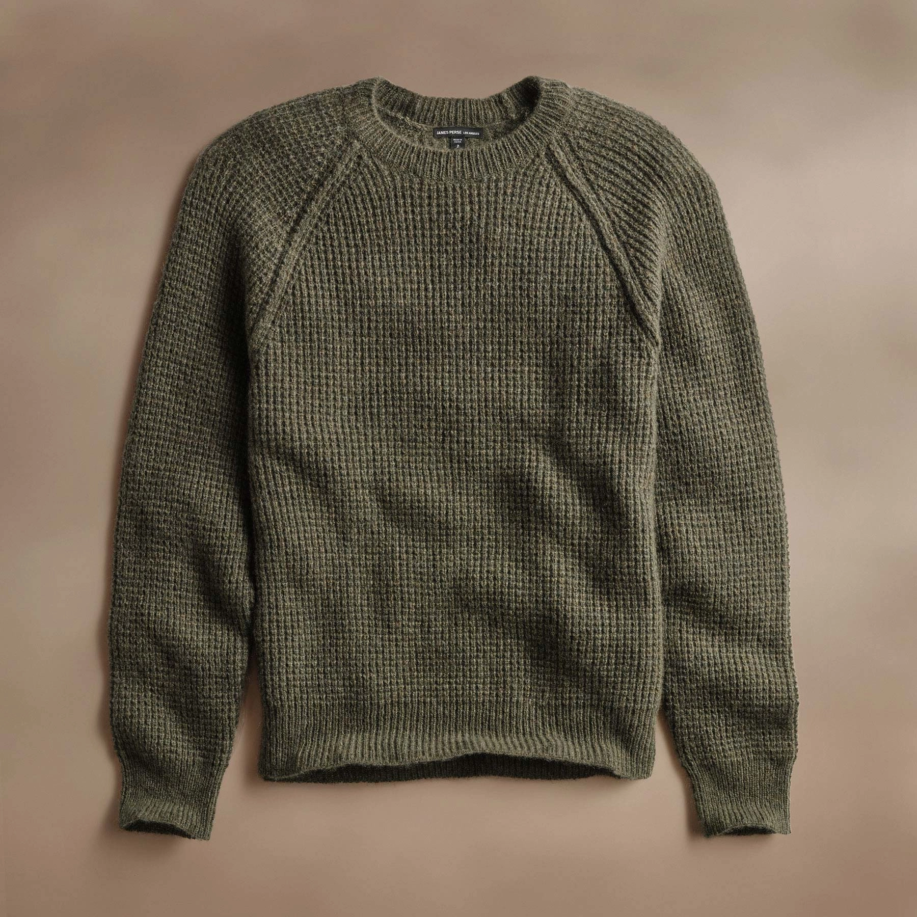 Cashmere Knit Raglan Crew - Fir