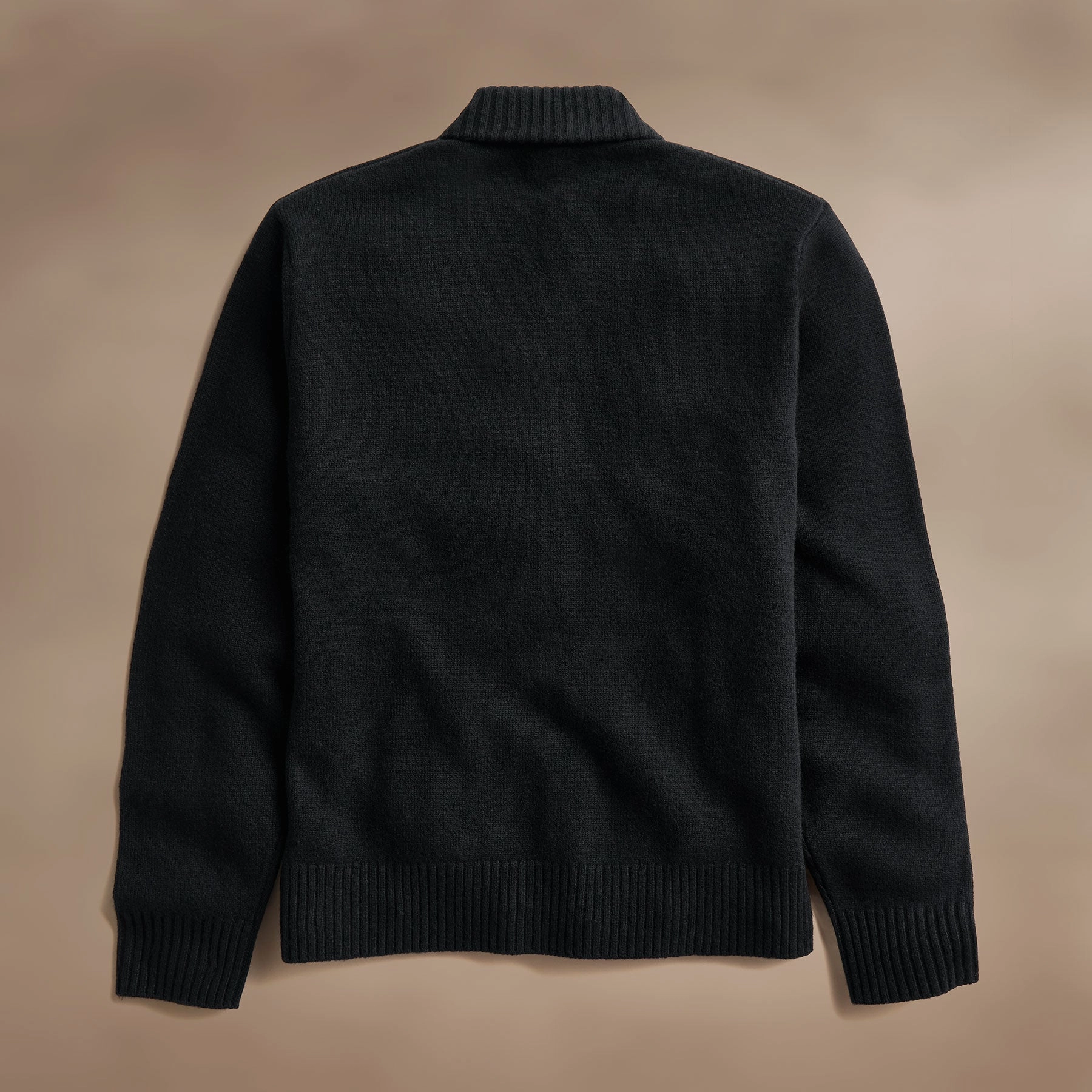 Cashmere Shawl Collar Pullover - Black