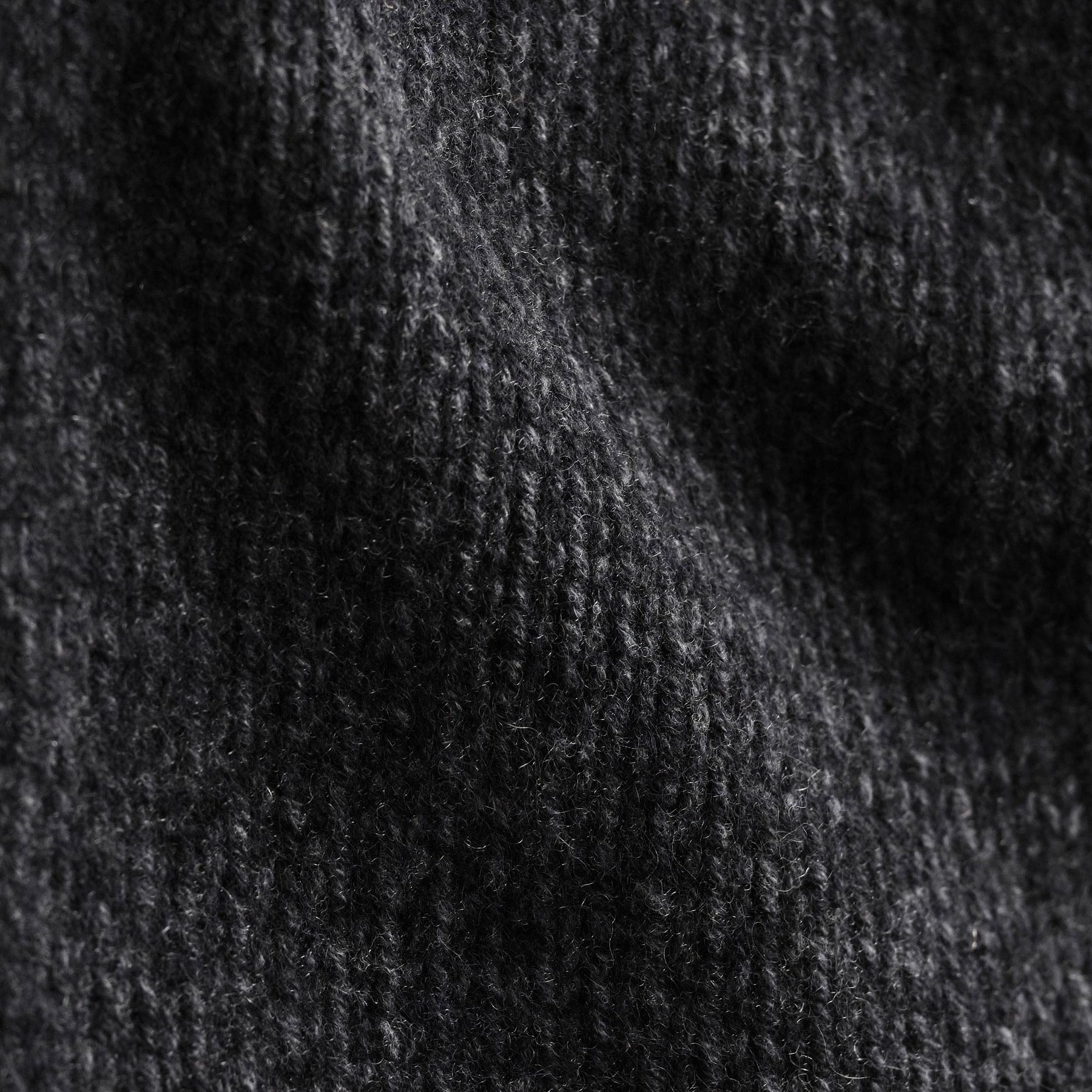 Chunky Cashmere Zip Up - Charcoal Marl