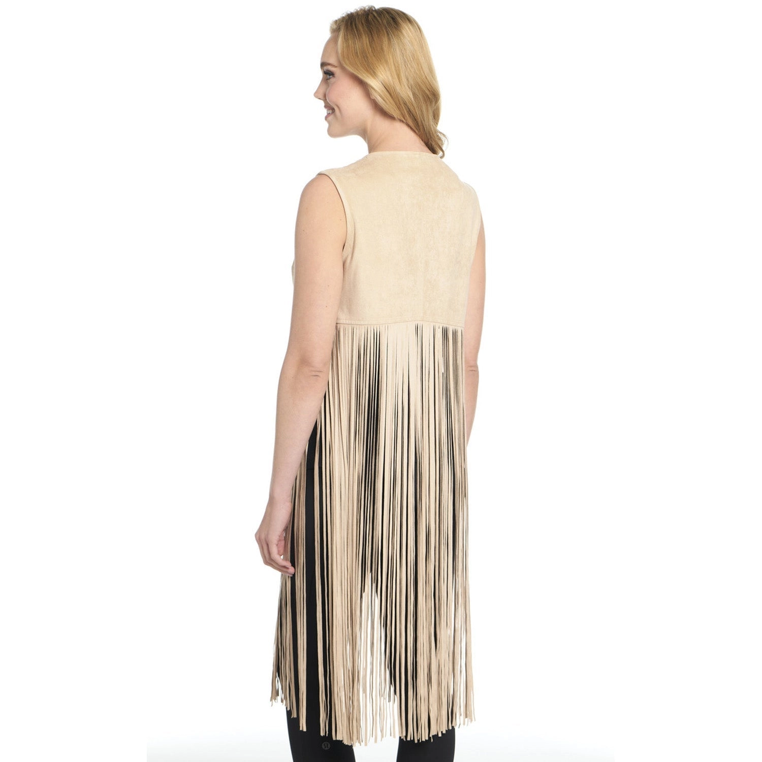 Cripple Creek Womens Double-Faced Drifting Sand 100% Polyester Faux Leather Vest