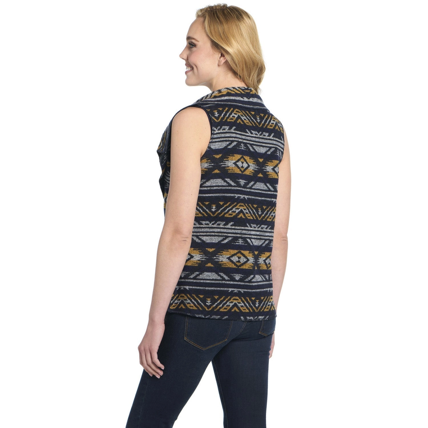 Cripple Creek Womens Open Front Blanket Wrap Scotch Blue 100% Polyester Vest