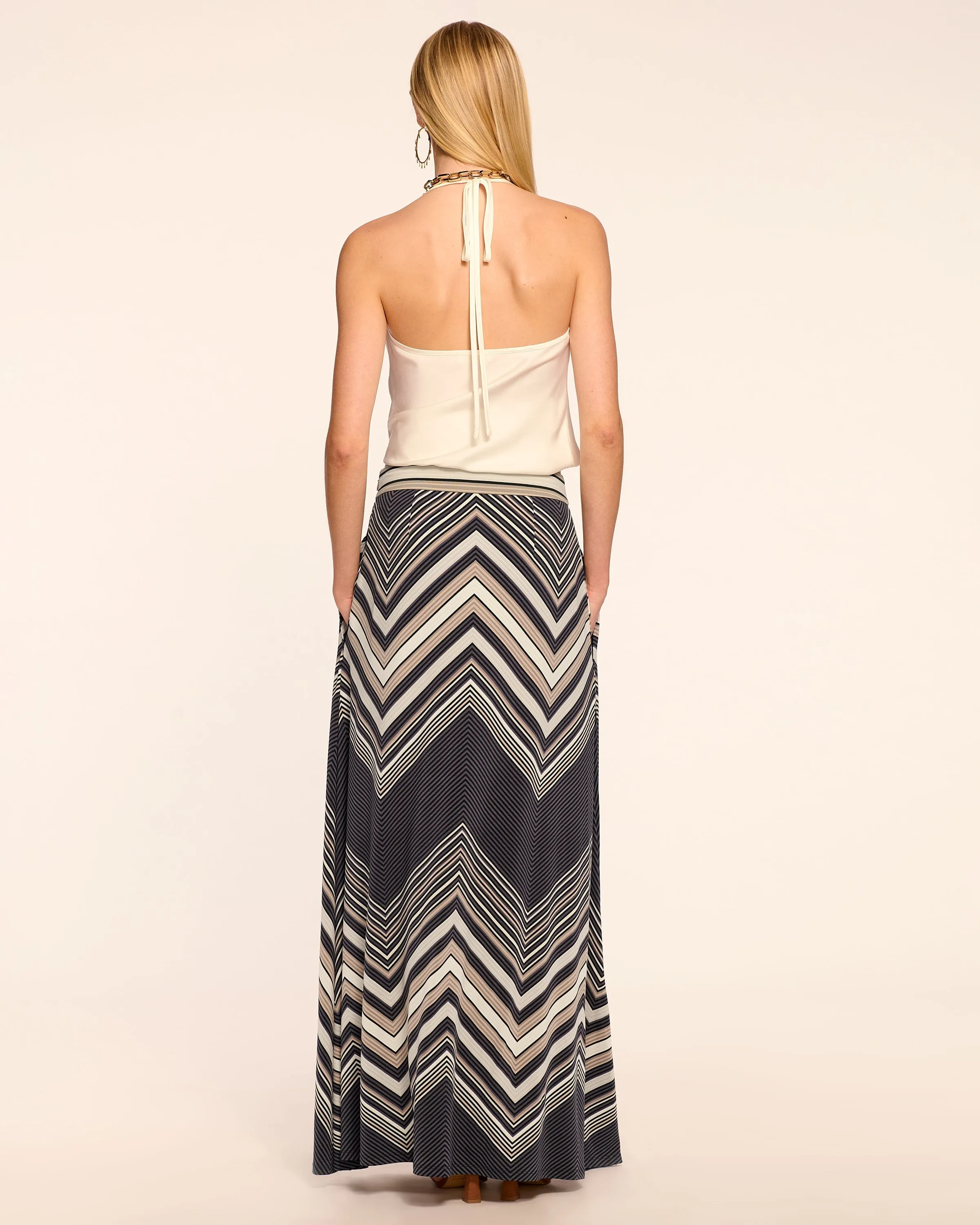 Danielle Chevron Knit Maxi Skirt