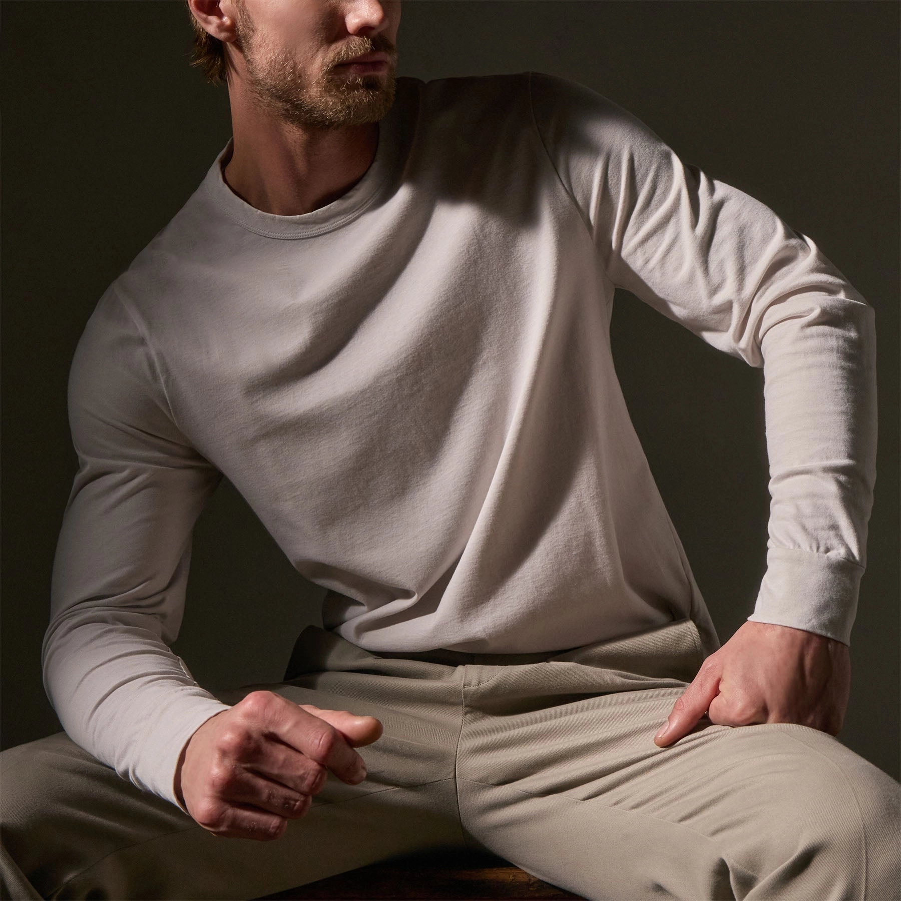 Heavy Luxe Jersey Long Sleeve - Light Mist