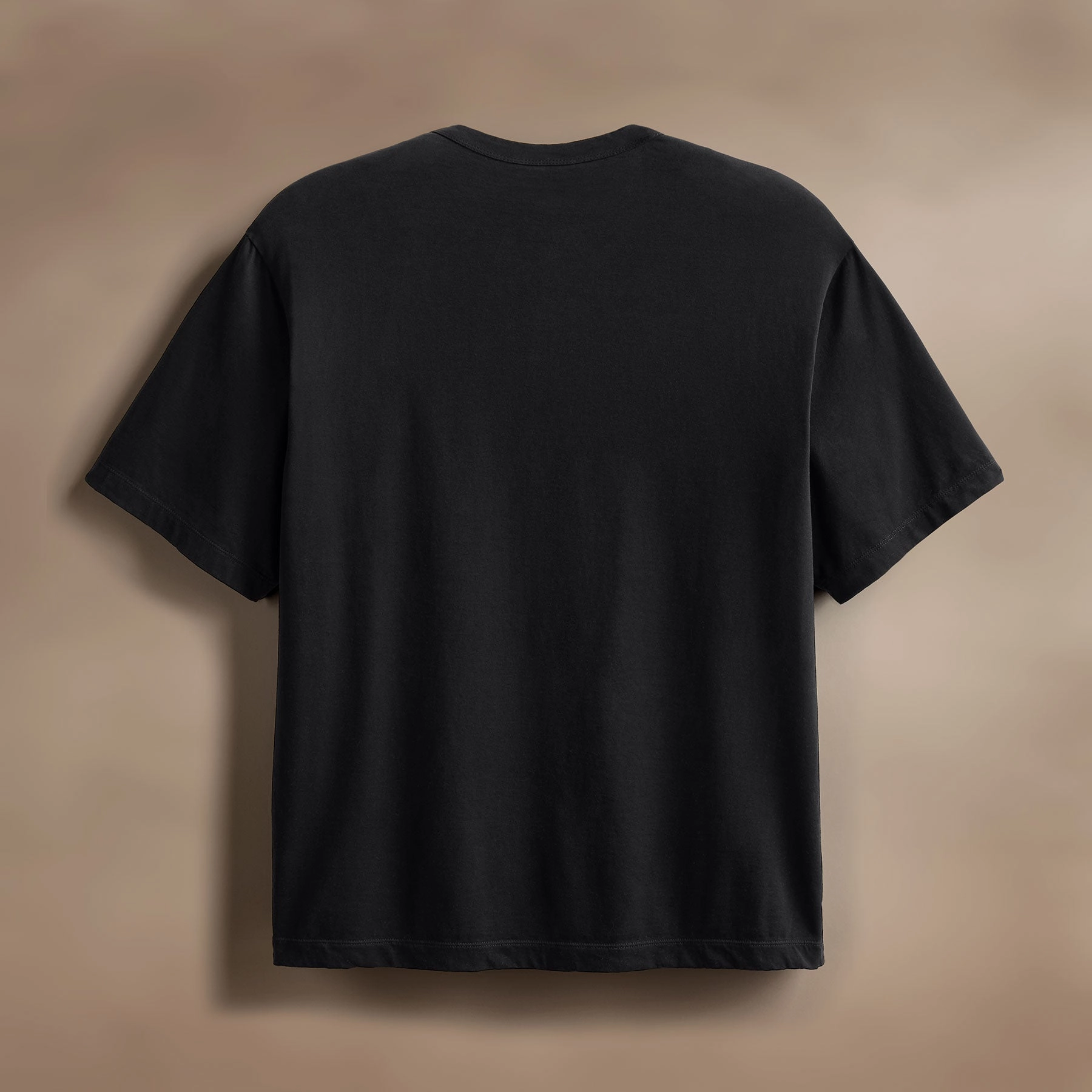 Heavy Luxe Jersey Oversized Crew - Black