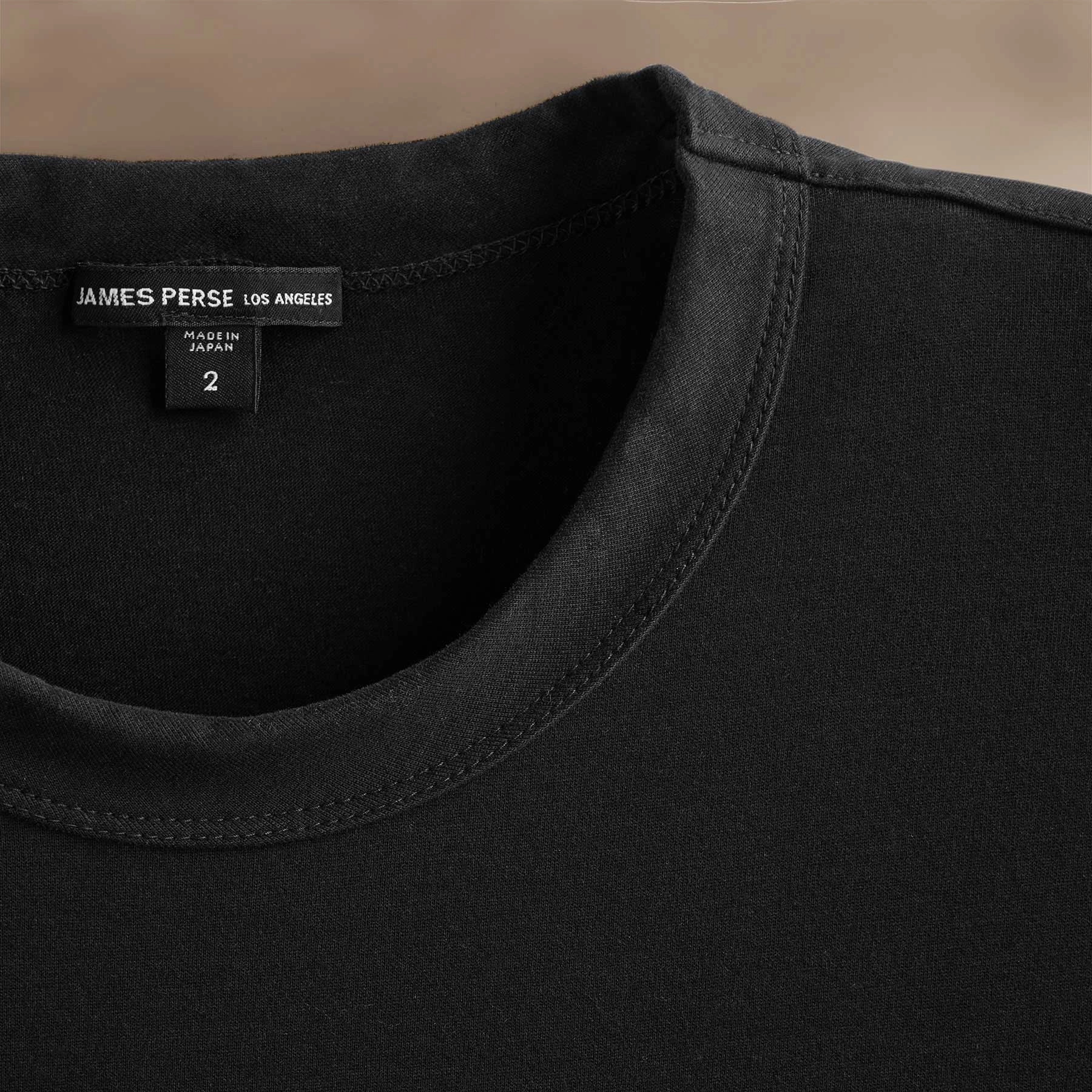 Heavy Luxe Jersey Oversized Crew - Black