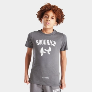 Hoodrich Junior Boys' Flight Graphic T-Shirt Lava Smoke / White - Quiet Grey