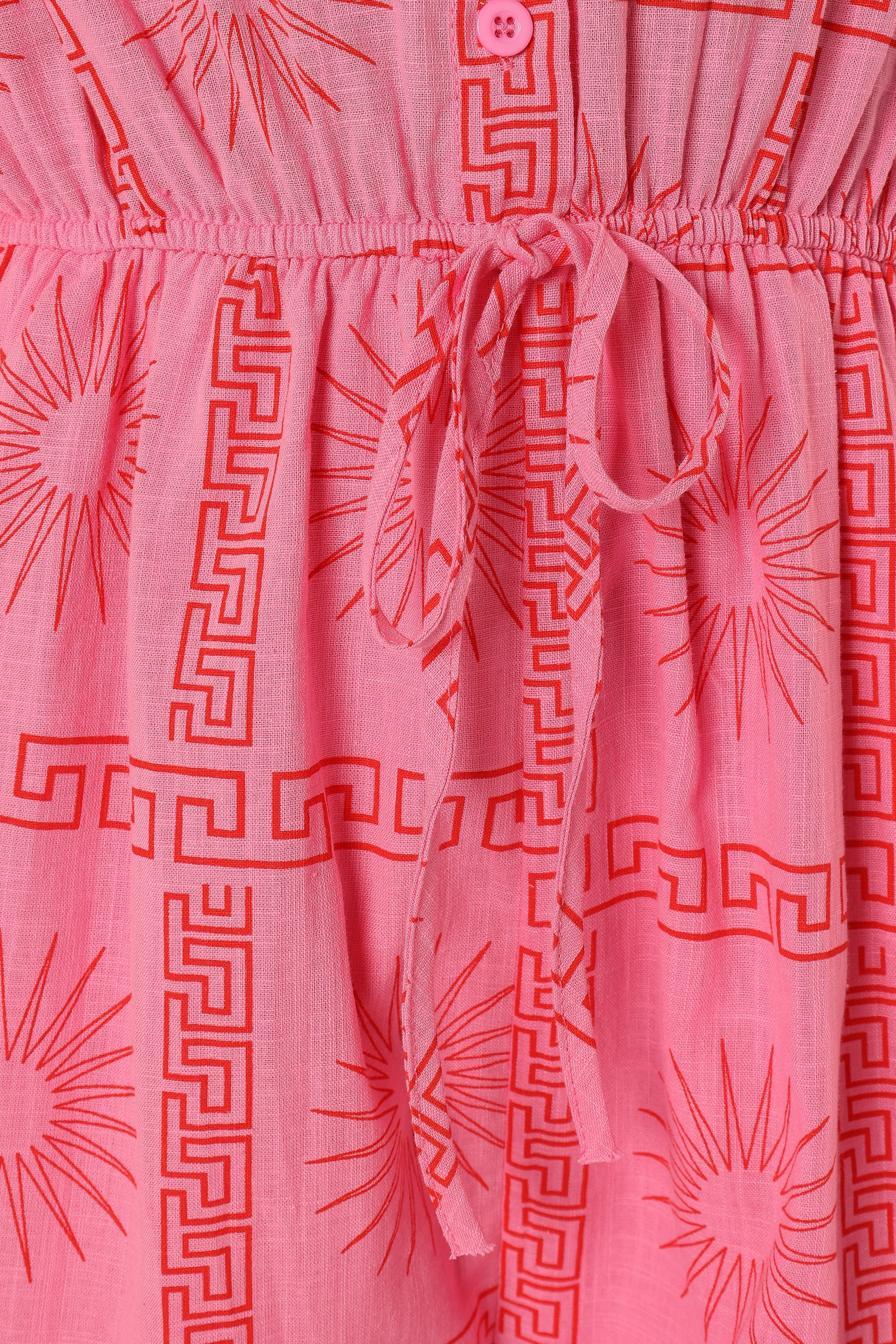 Ilios Playsuit - Pink Print