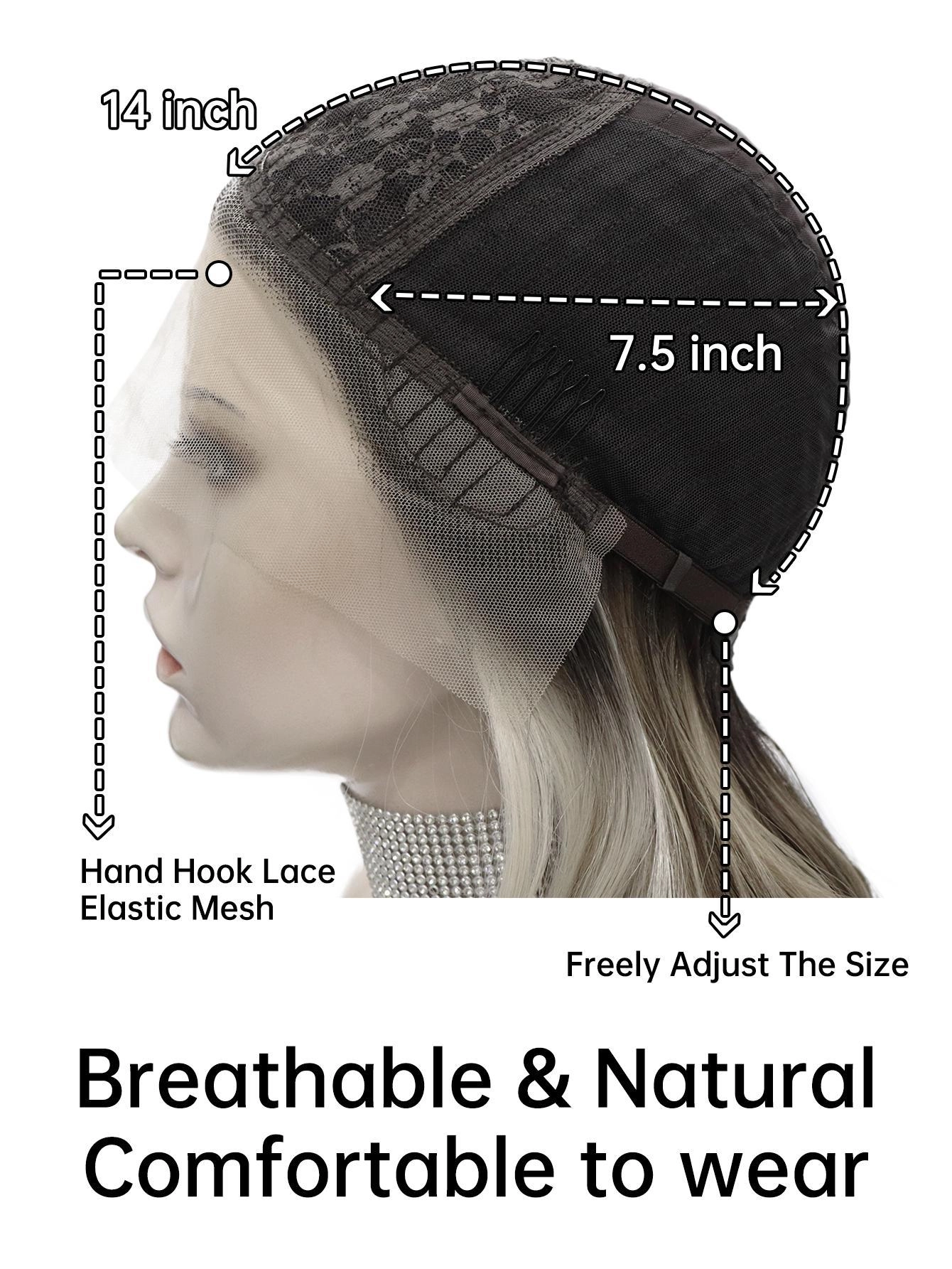IMstyle Kacelyn Glueless Blonde with highlight bob hair style T-part lace front wigs shoulder length TS98-Y2327