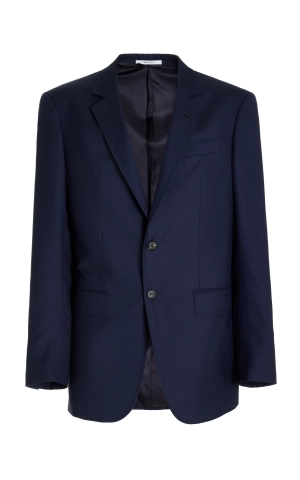 Irving Jacket in Dark Navy Virgin Wool Twill