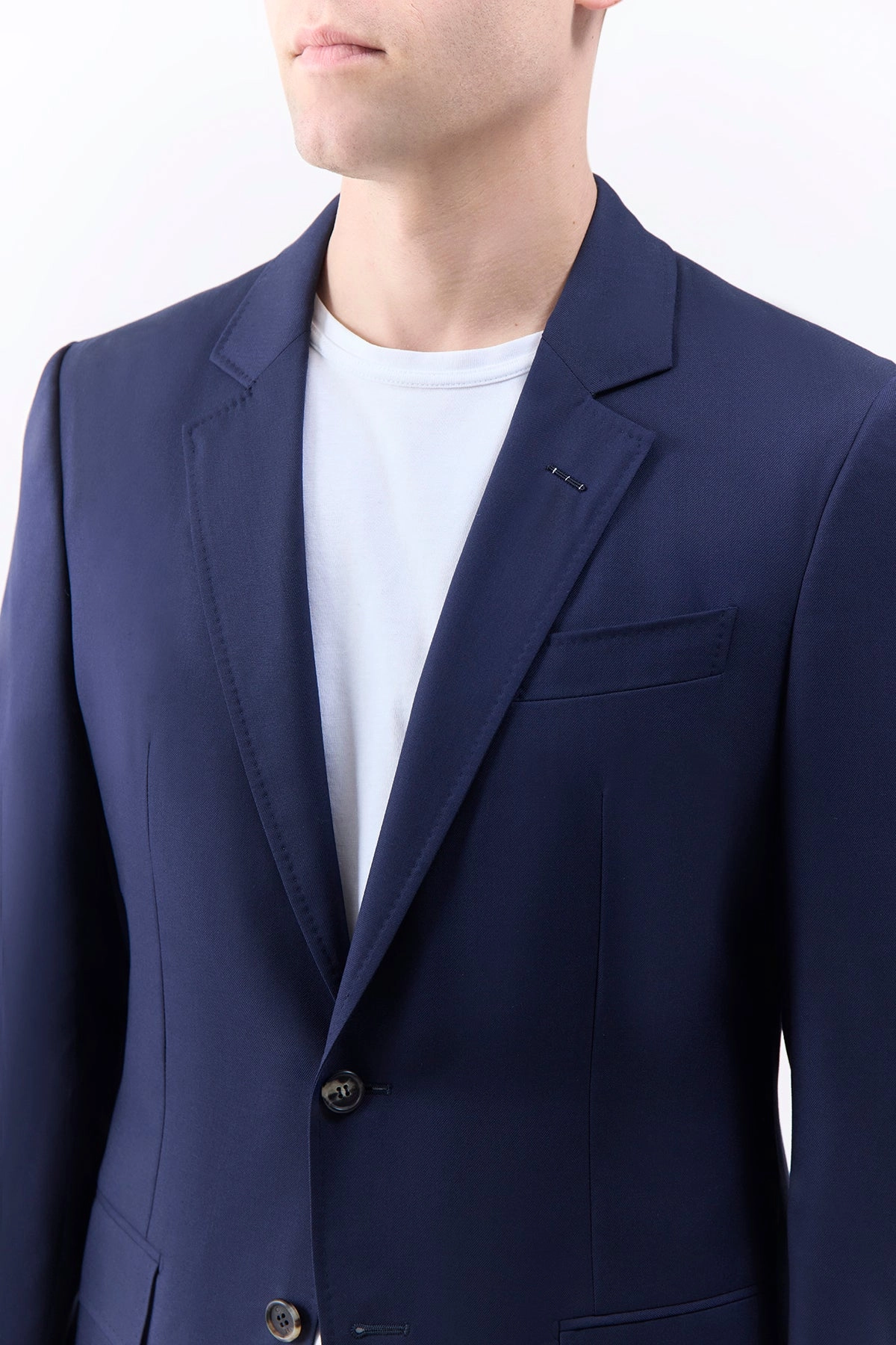 Irving Jacket in Dark Navy Virgin Wool Twill