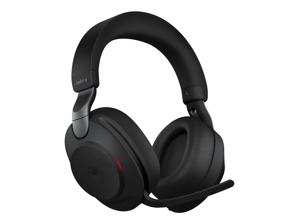 Jabra Evolve2 85 MS Stereo - Headset - full size - Bluetooth - wireless, wired - active noise canceling - 3.5 mm jack - noise 28599-999-989