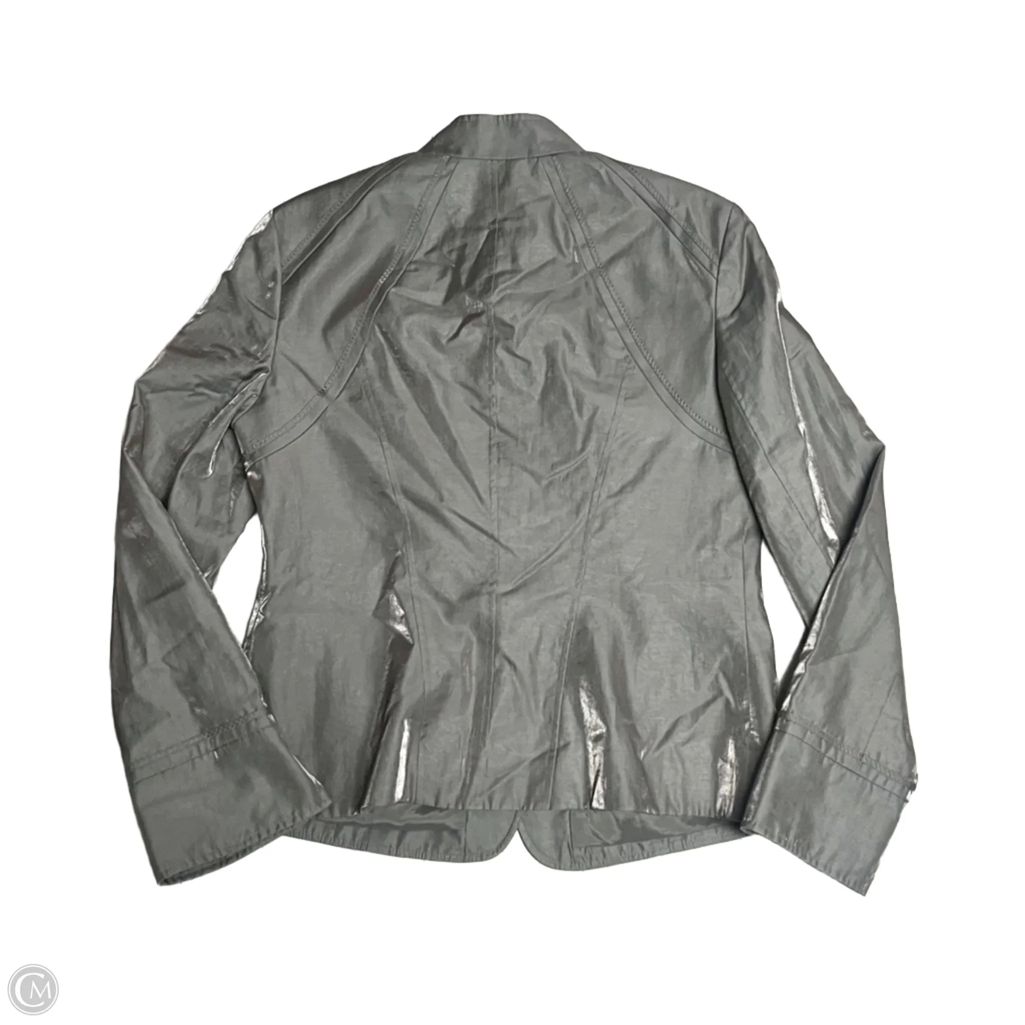 Jacket Designer By Lafayette 148 In Grey, Size: M