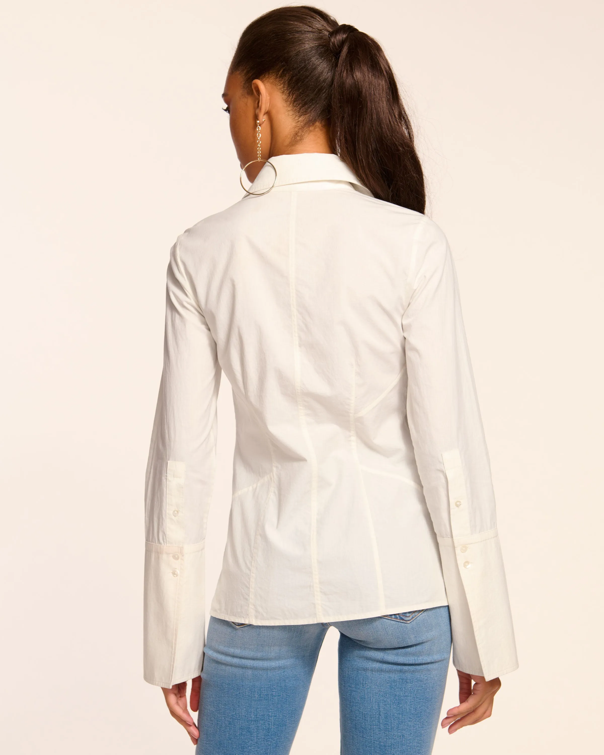 Jay Tailored Cotton Poplin Top