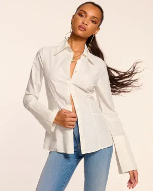 Jay Tailored Cotton Poplin Top