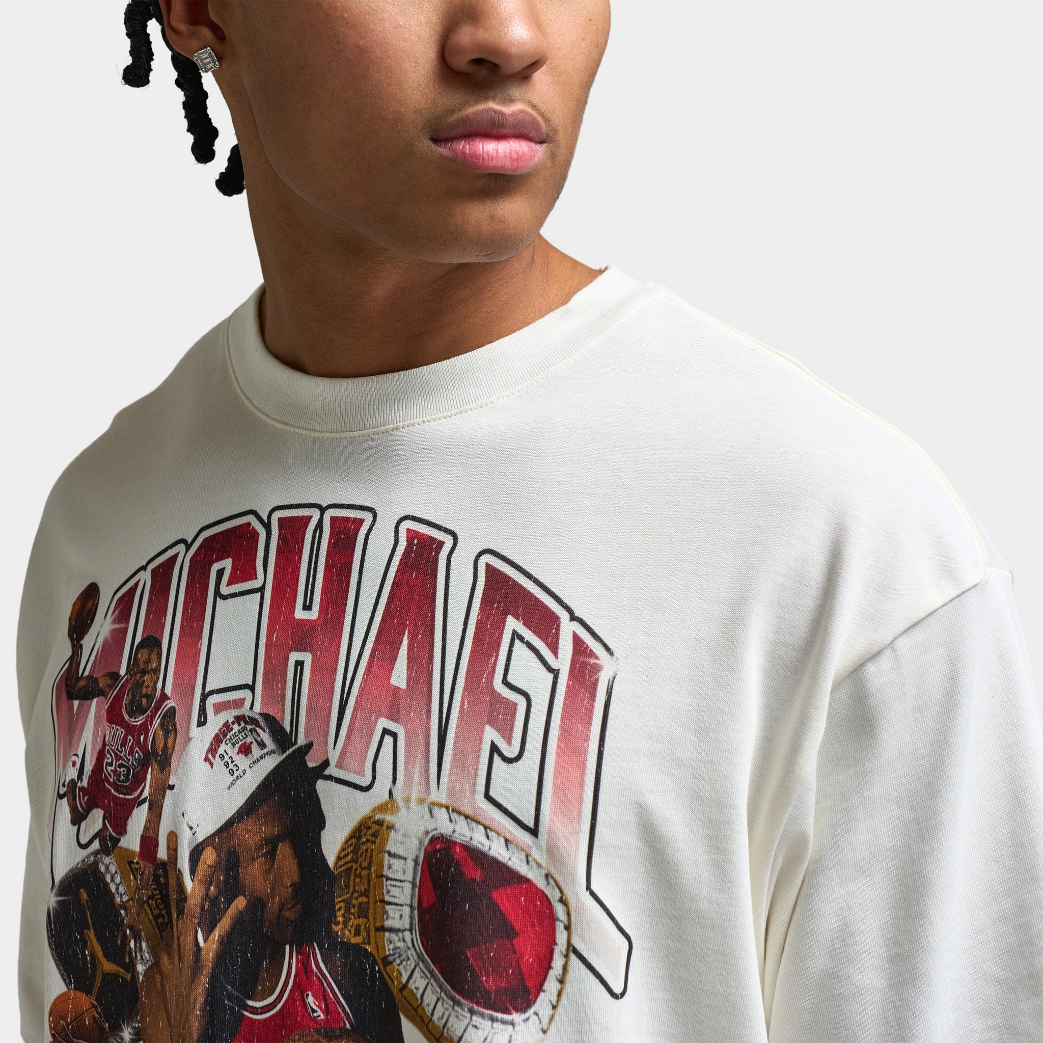Jordan "Photo" Graphic Oversized T-Shirt Sail / Varsity Red - Varsity Red